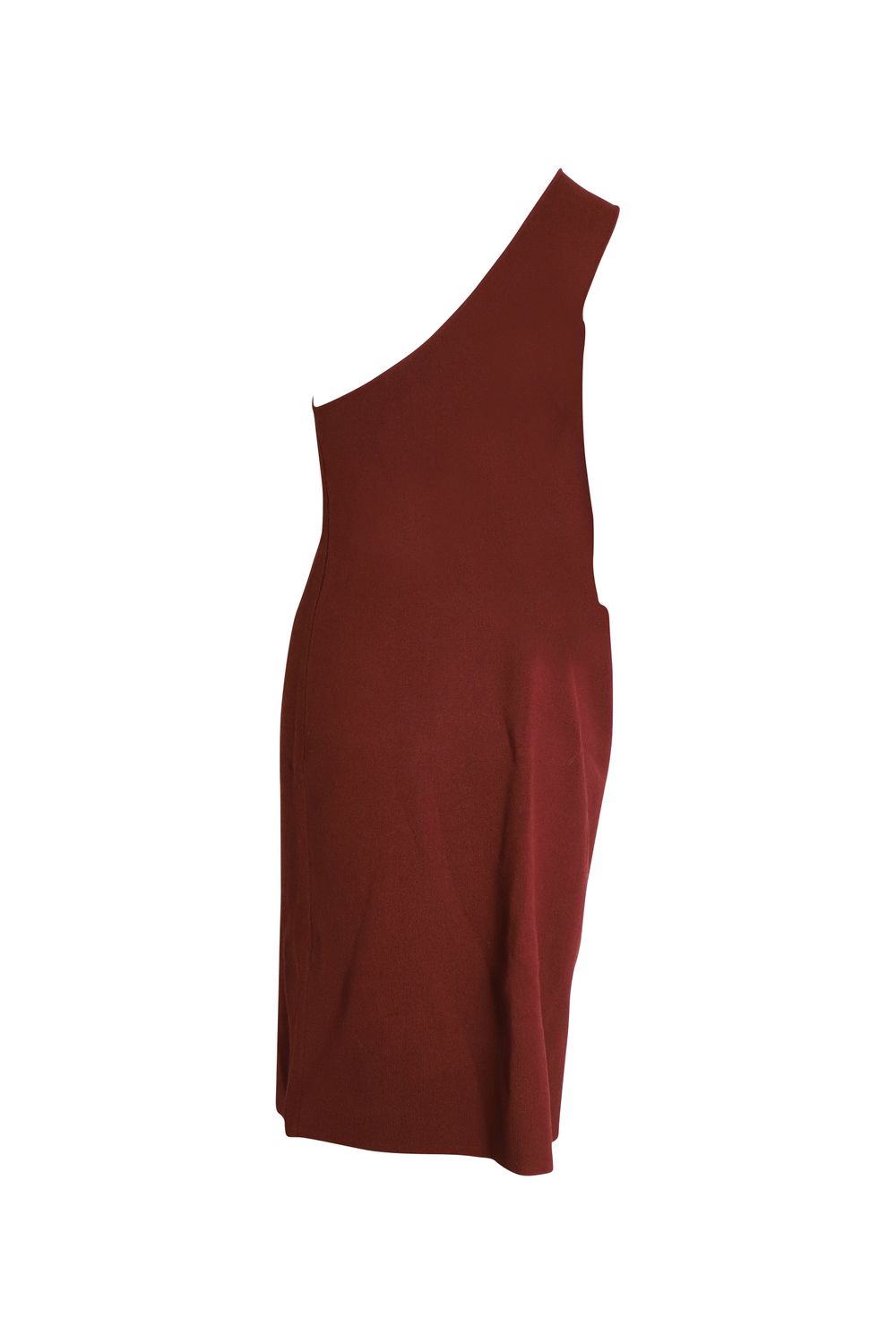 Bottega Veneta One Shoulder Dress in Rust Viscose