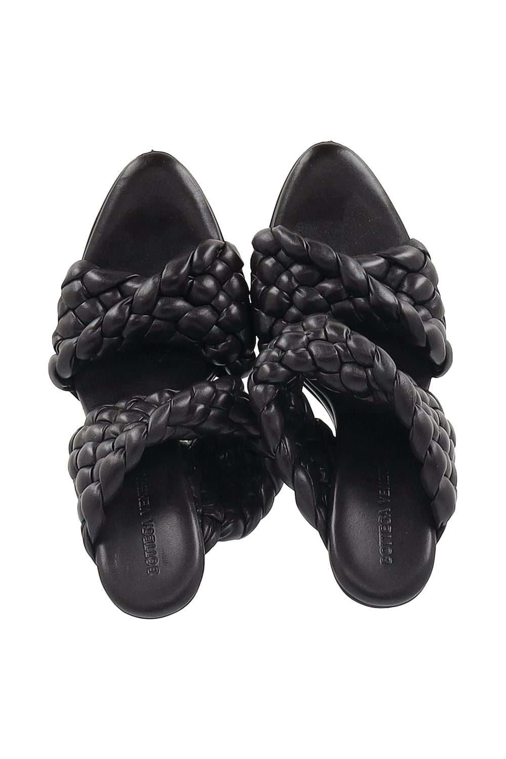 Bottega Veneta Intrecciato Slide Sandals in Brown Leather 