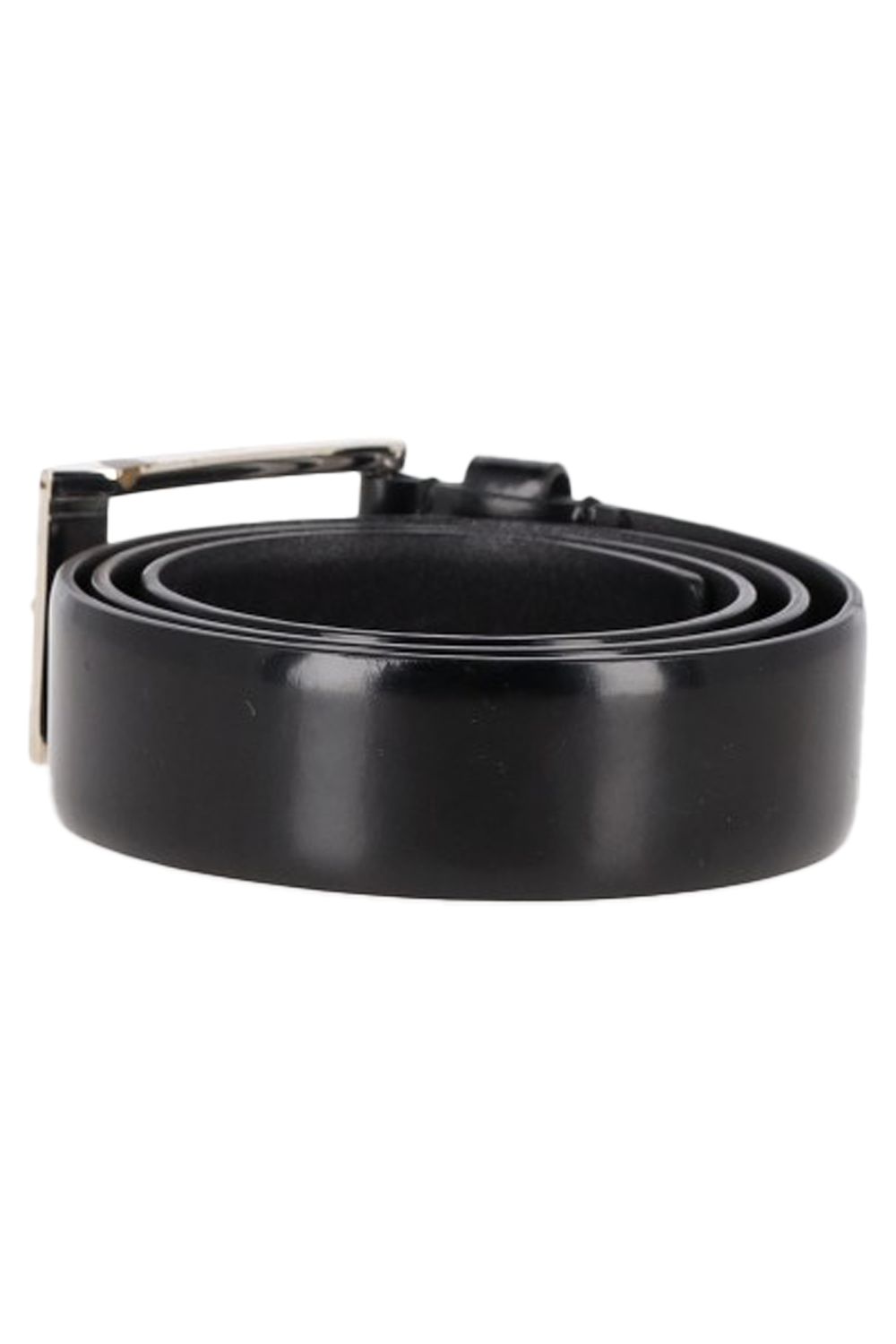  Prada Logo Buckled Belt in Black Leather
