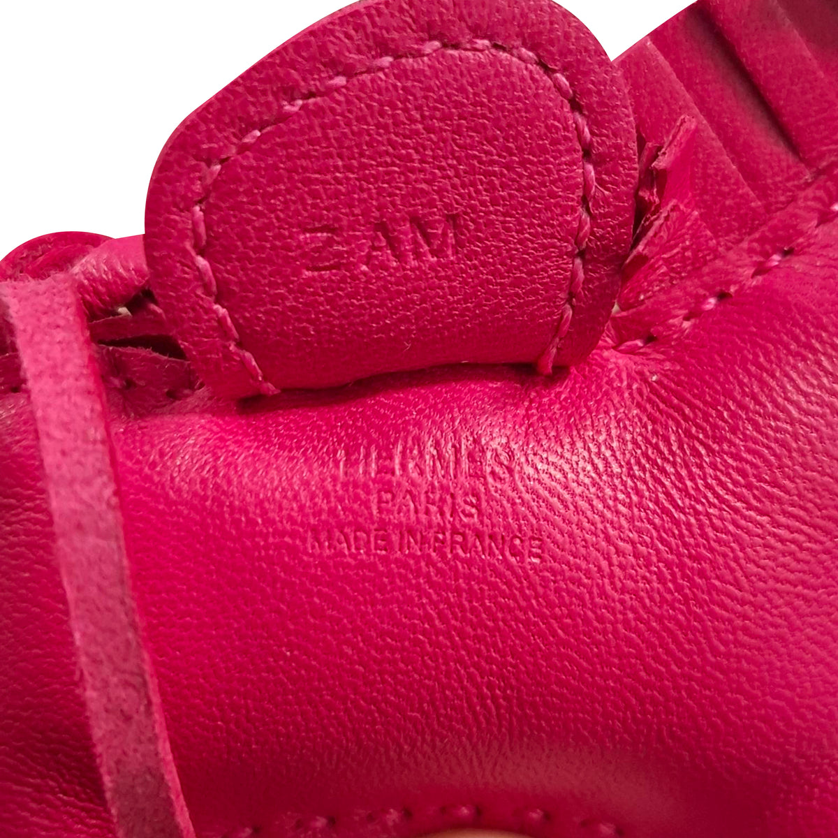 Hermès Rodeo PM Charm in Pink Leather