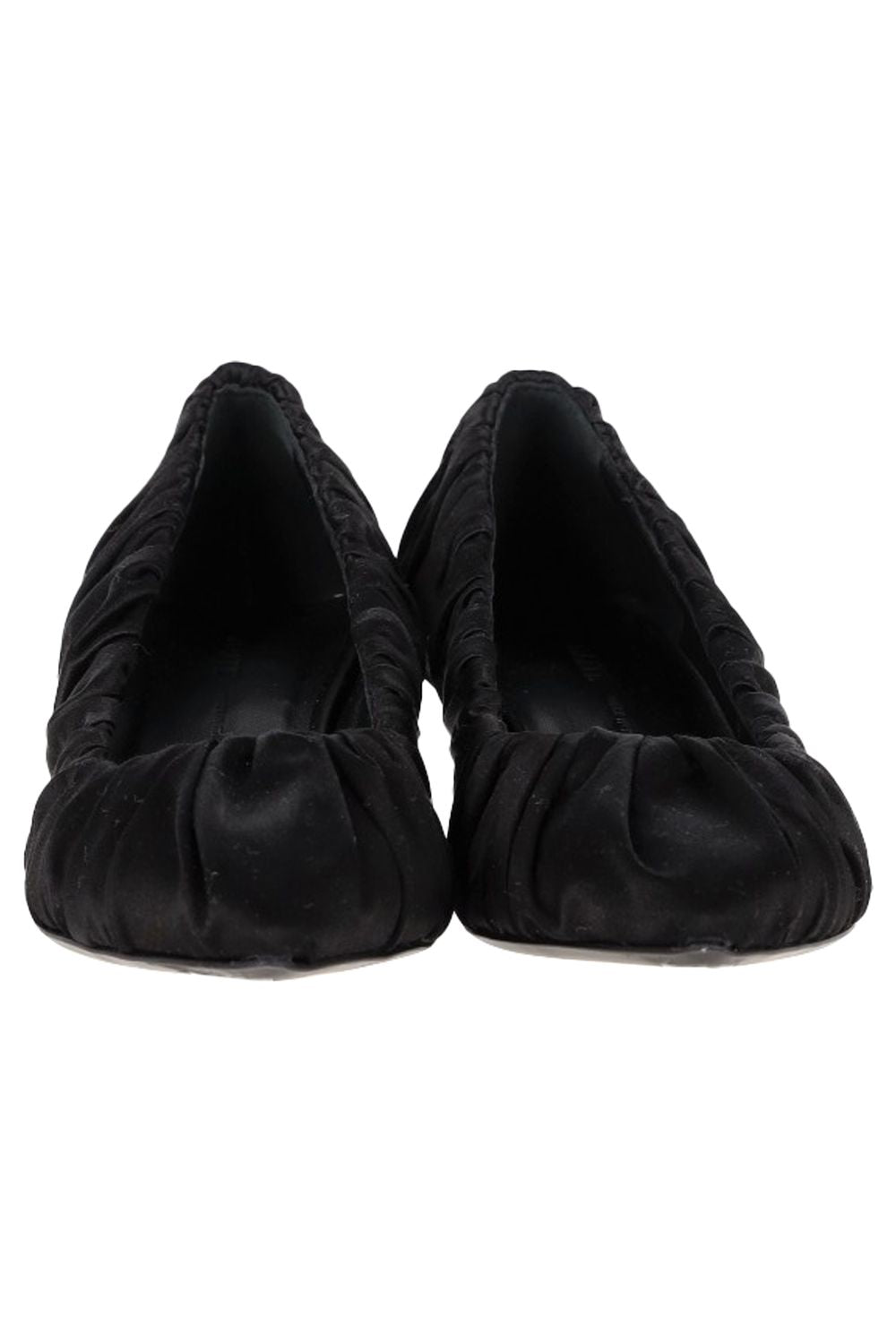  Khaite Palmero Ruched Kitten-Heel Pumps in Black Silk