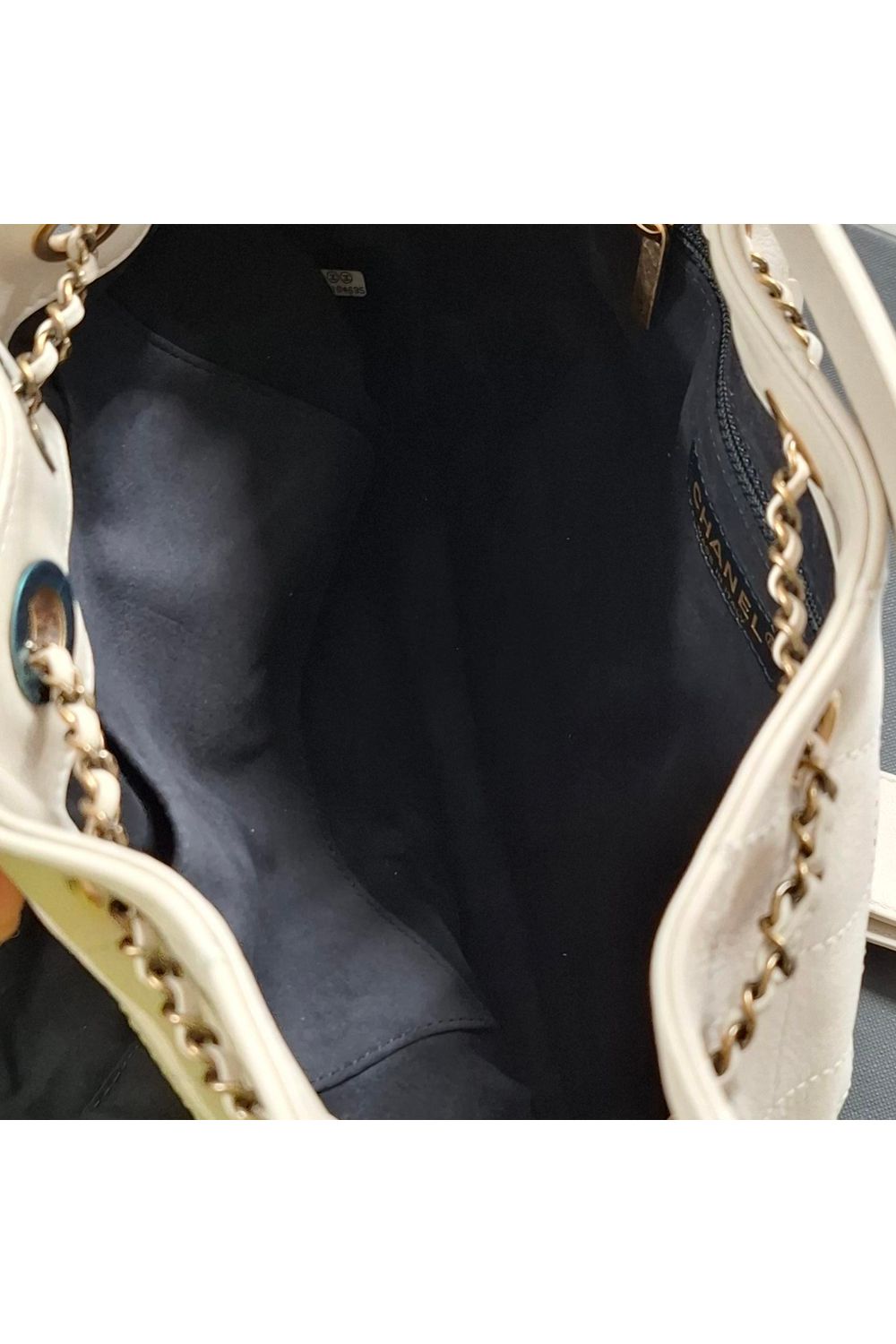  Chanel CC Paris-Rome Shoulder Bag in White Leather