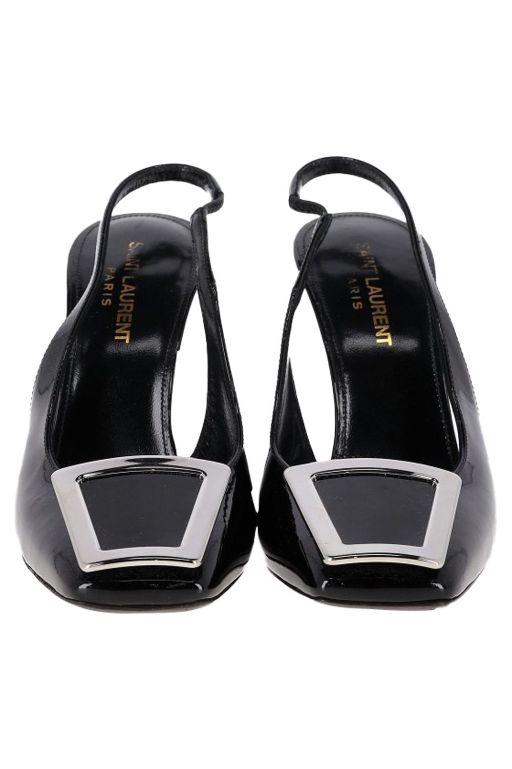  Saint Laurent Pablo Slingback Pumps in Black Leather