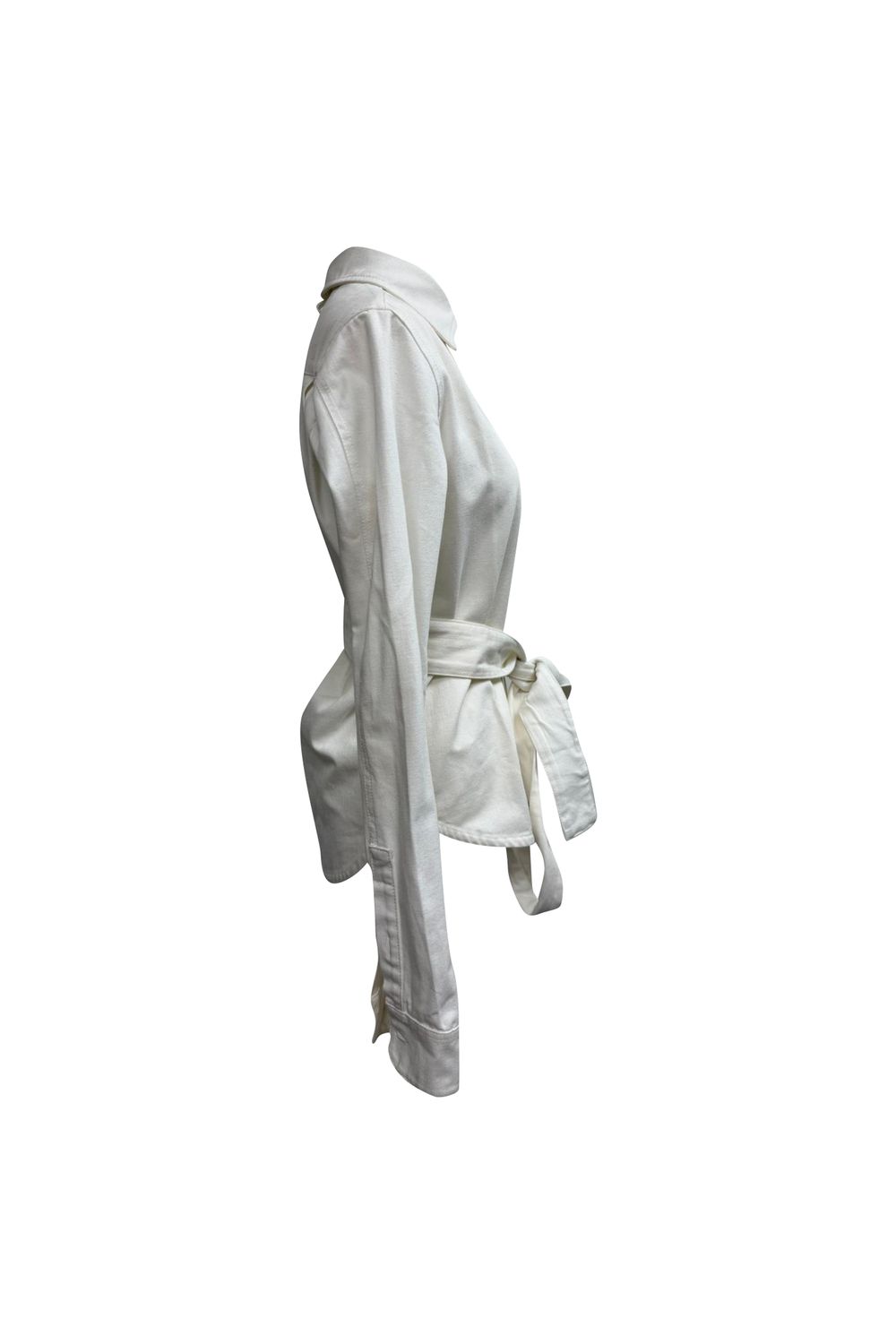 Loewe Belted Button Shirt in White Cotton