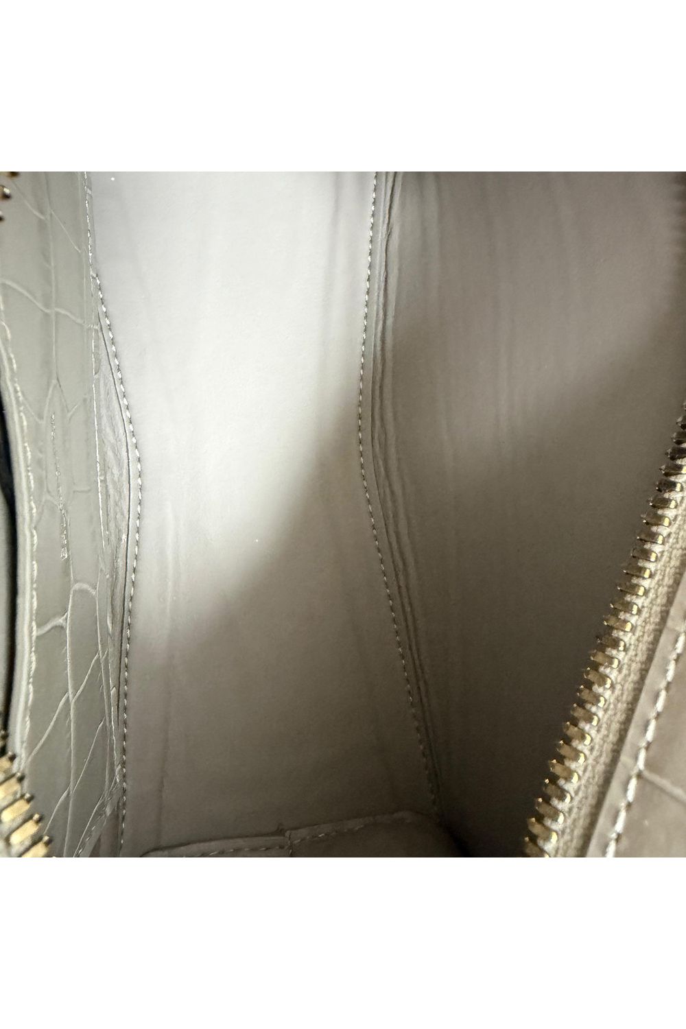  Balenciaga Mini Neo Classic City Croc-Embossed Handbag in Grey Leather