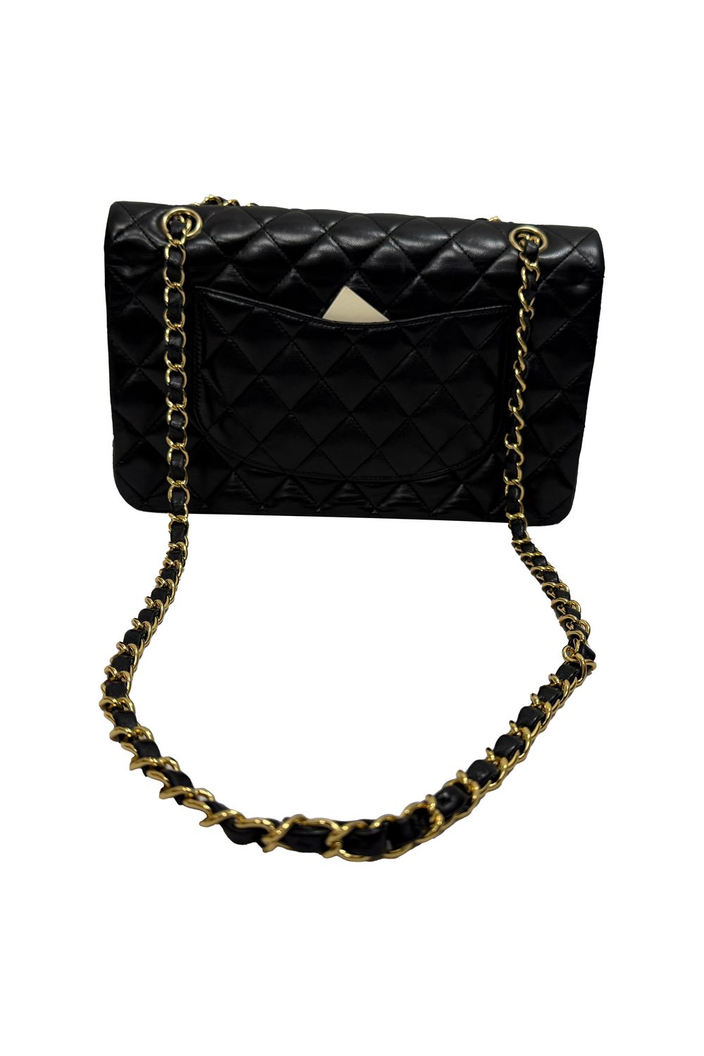 Chanel Medium Classic Double-Flap Shoulder Bag in Black Lamb Leather