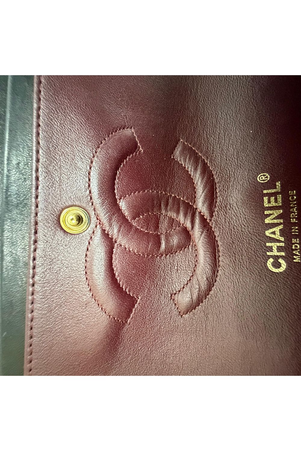 Chanel Medium Classic Double-Flap Shoulder Bag in Black Lamb Leather