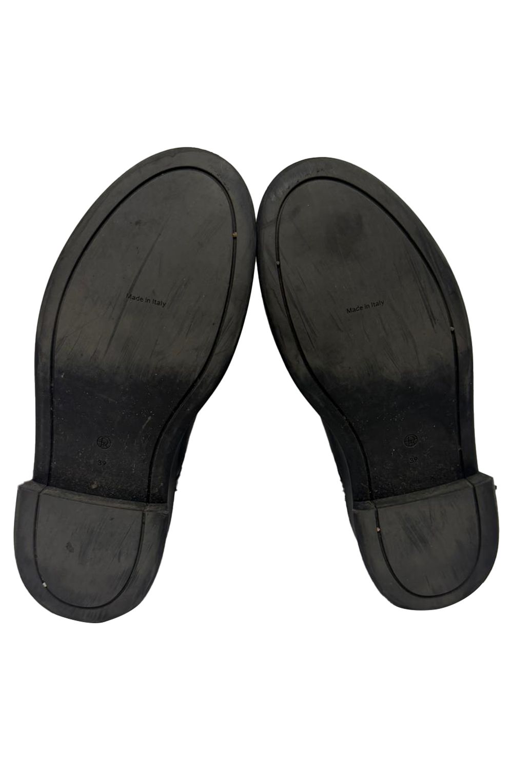 The Row Robin Flatform Ankle Boots in Black Leather