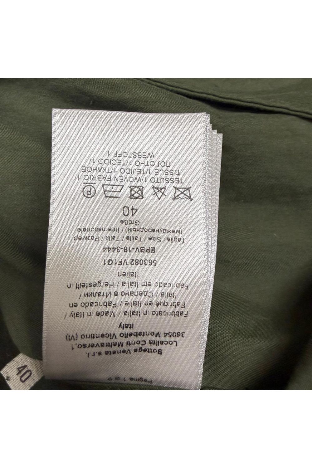 Bottega Veneta Double-Breasted Sleeveless Trench Coat in Olive Cotton
