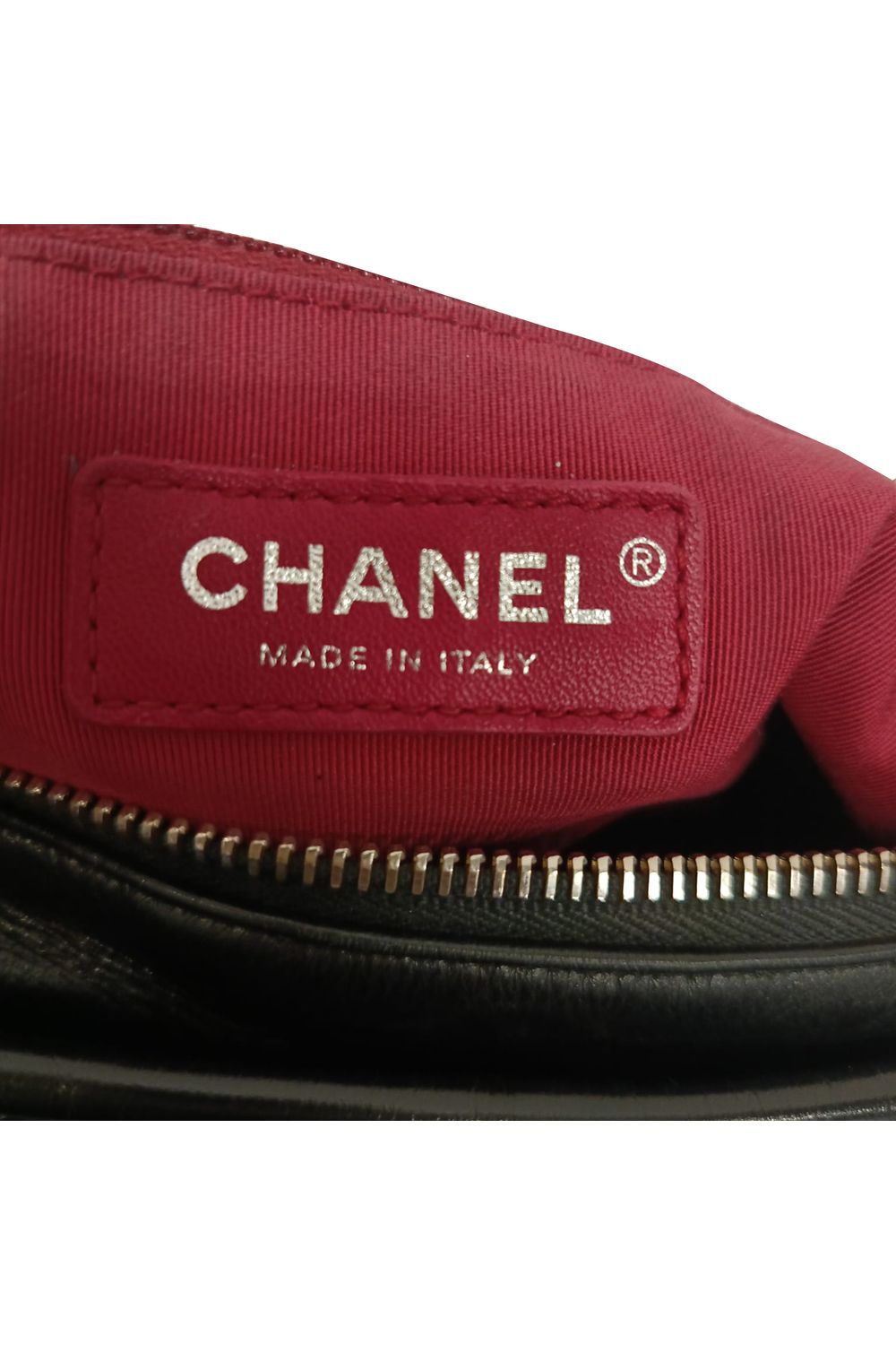 Chanel Small Gabrielle Hobo Bag in Black Calf Leather