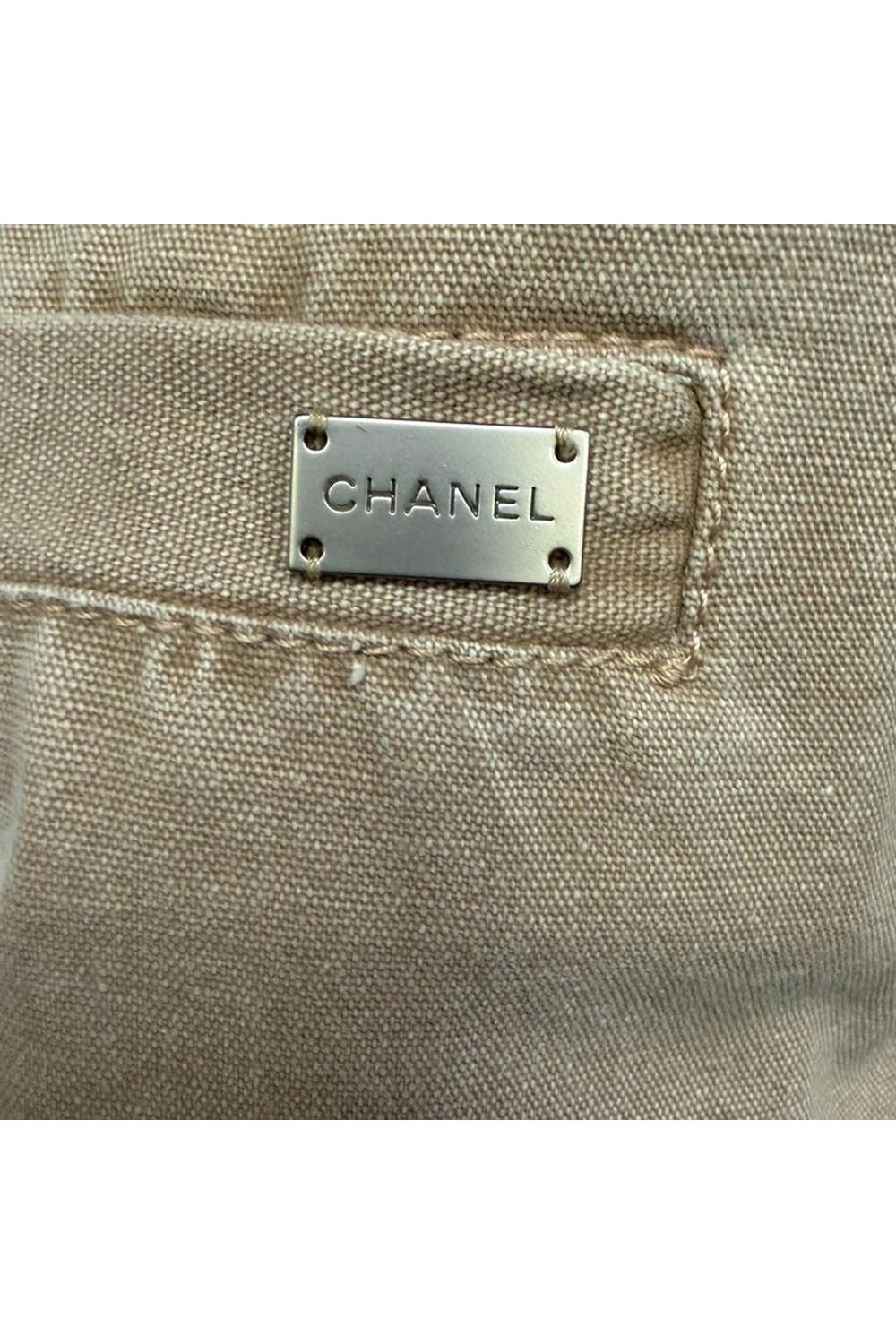  Chanel Zip-Up Denim Jacket in Brown Cotton