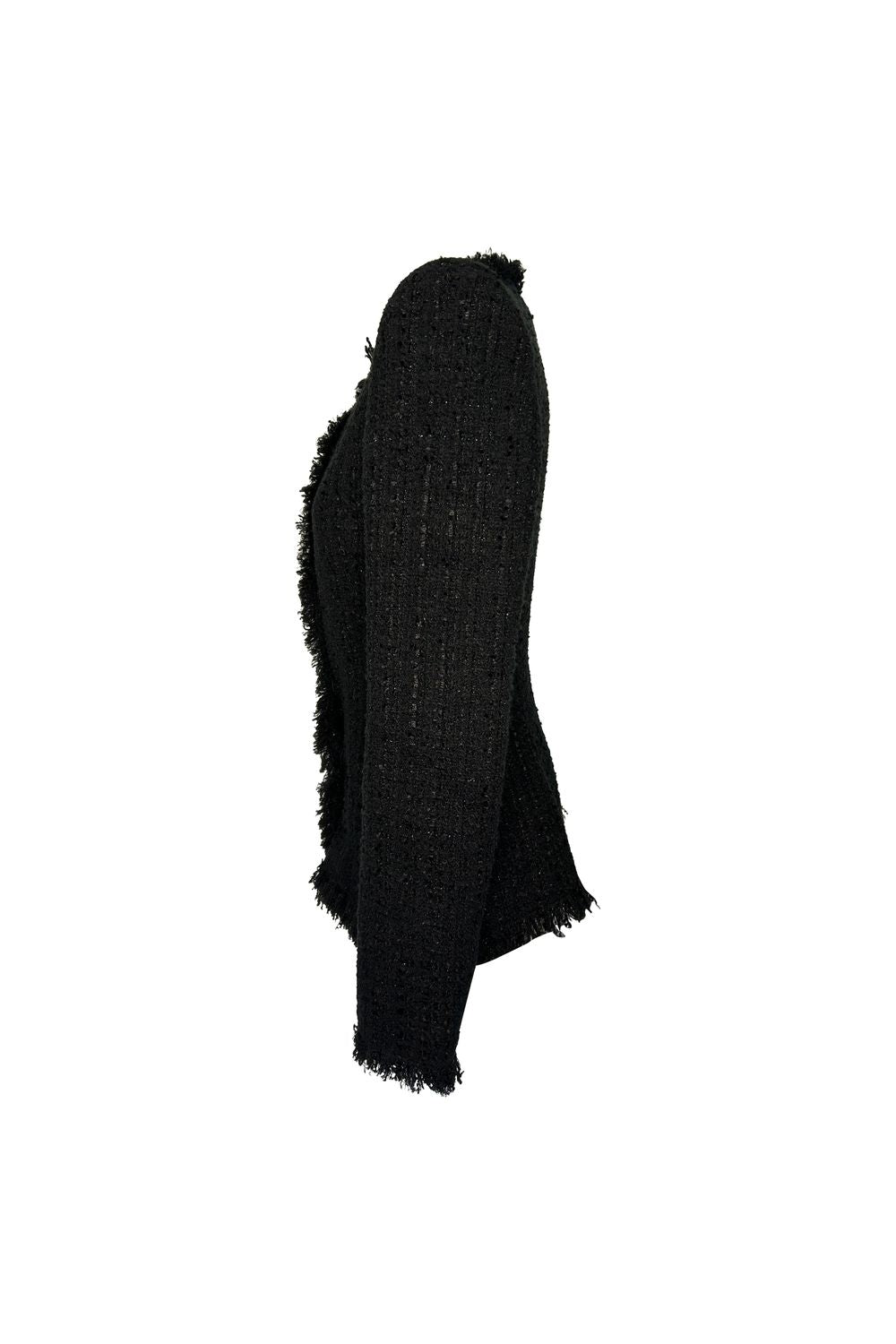 Alexander McQueen Mohair Tweed Evening Jacket in Black Polyamide