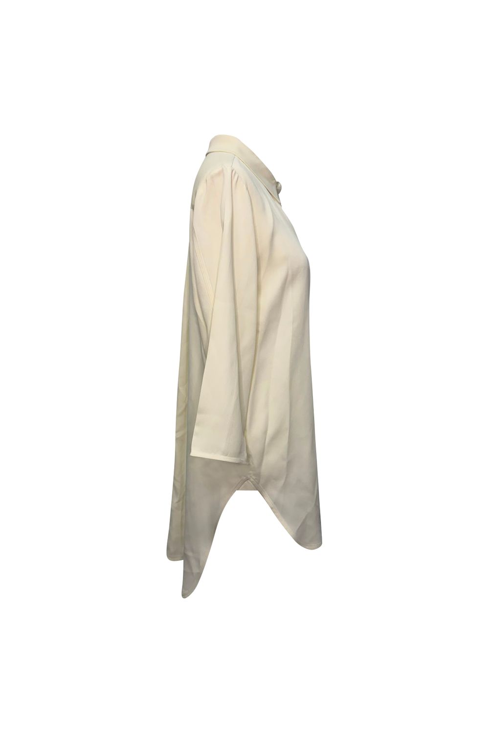  Khaite Button-Down Shirt in Cream Acetate
