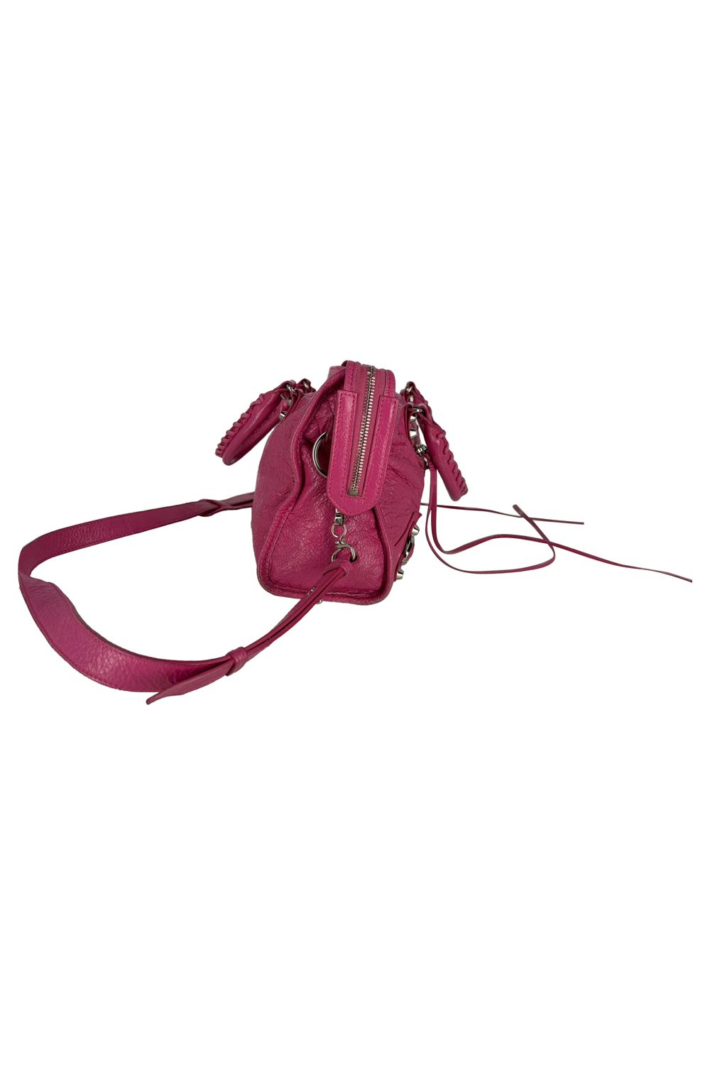 Balenciaga Small Classic City Studs Bag in Pink Leather