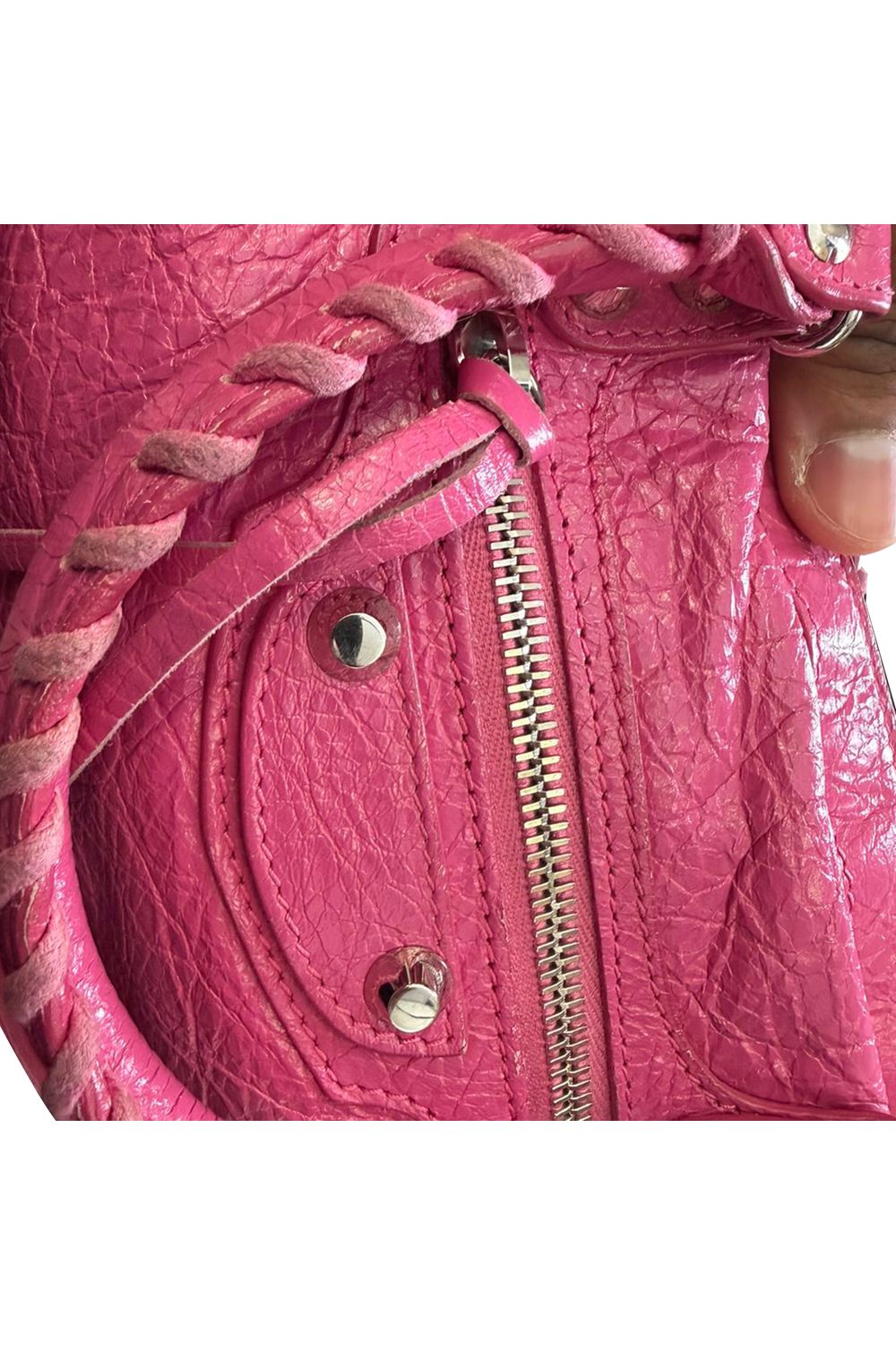 Balenciaga Small Classic City Studs Bag in Pink Leather