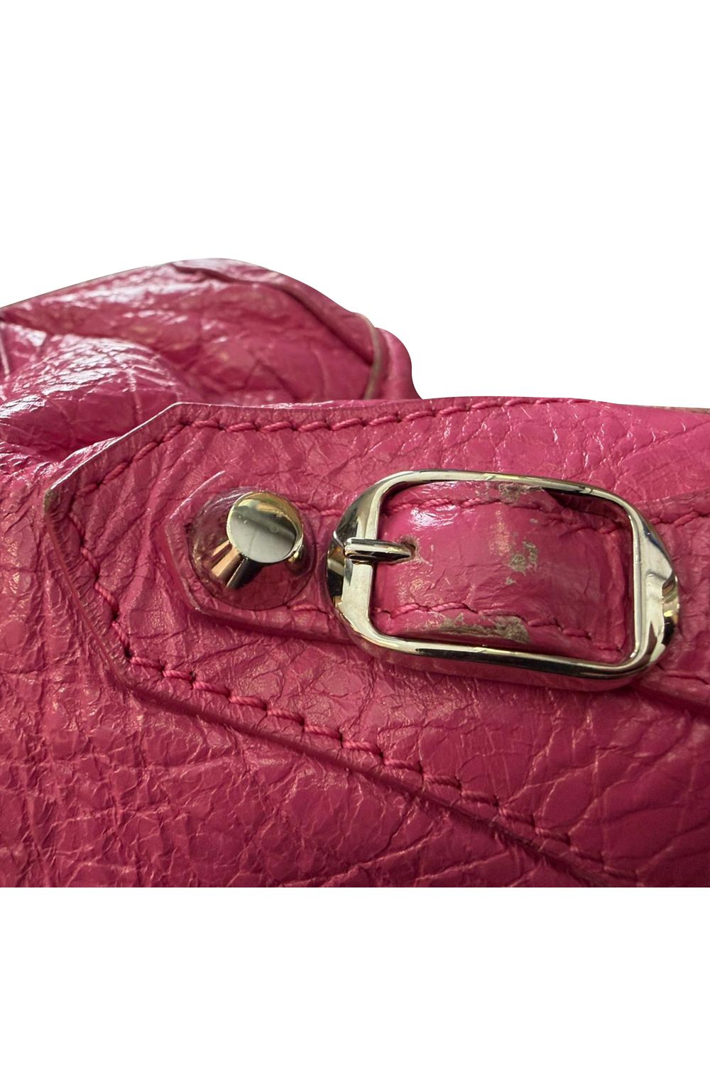 Balenciaga Small Classic City Studs Bag in Pink Leather