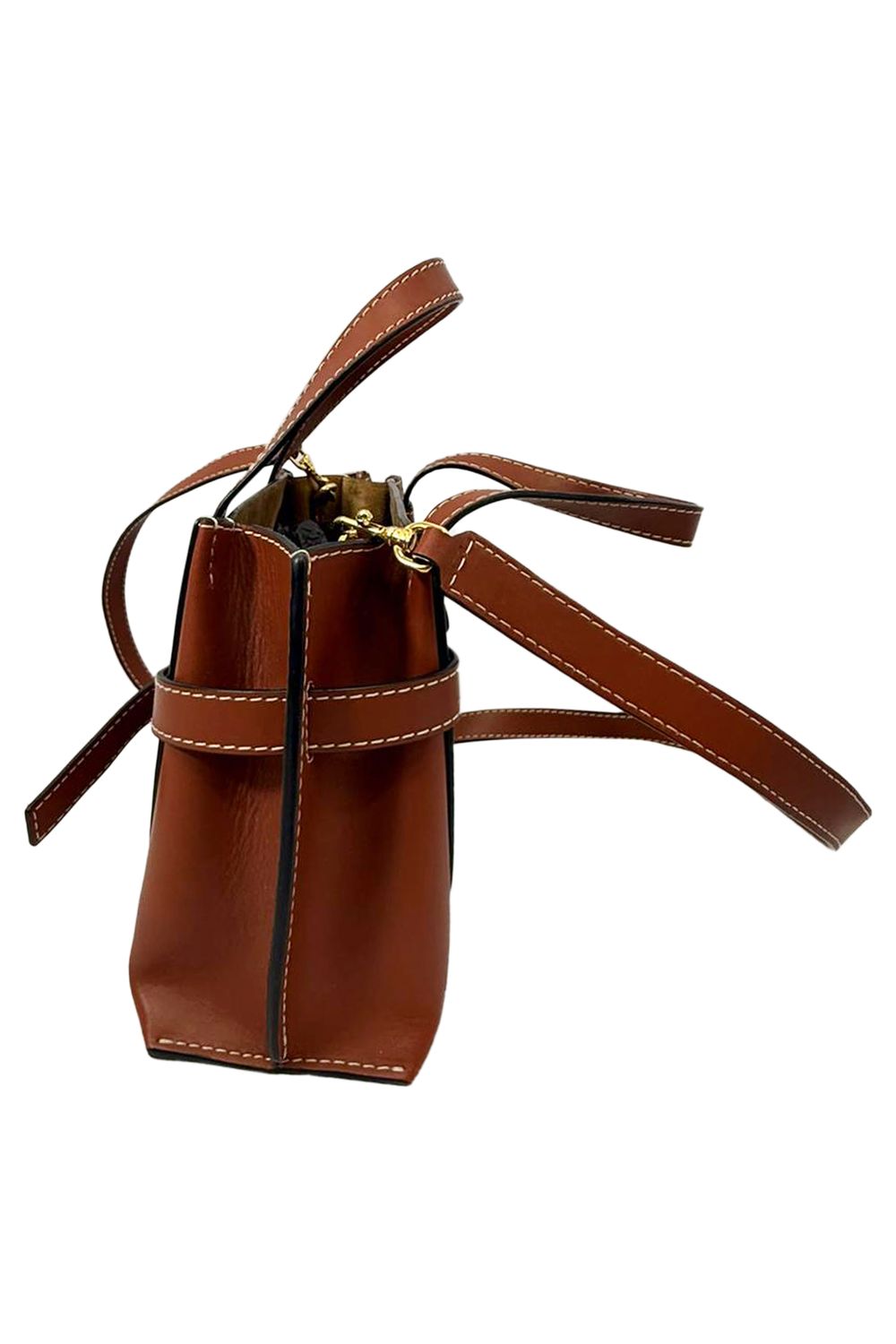 Loewe Mini Gate Tote in Brown Leather