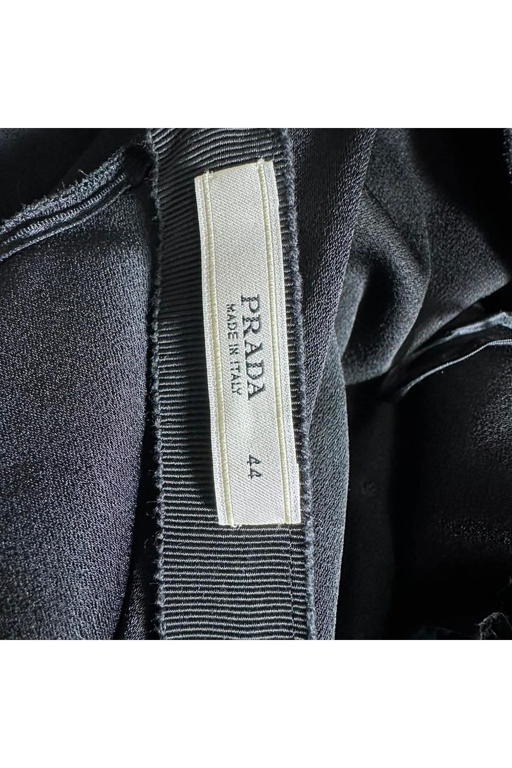 Prada V-Neck Mini Dress in Black Acetate