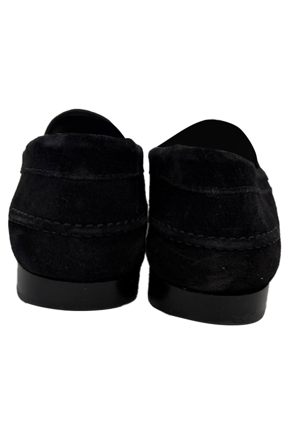 The Row Ruth Loafers in Black Suede