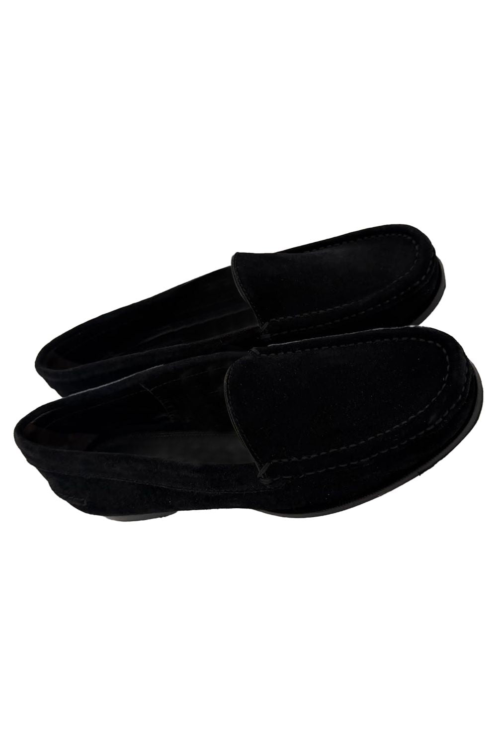 The Row Ruth Loafers in Black Suede