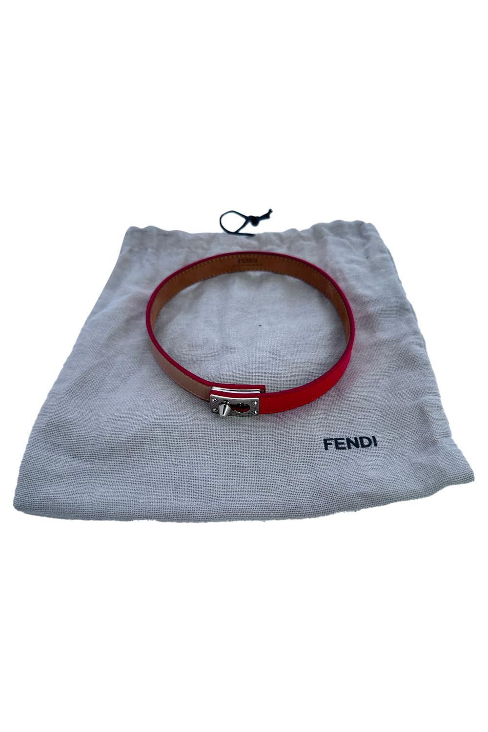  Fendi Double Wrap Bracelet in Multicolor Leather