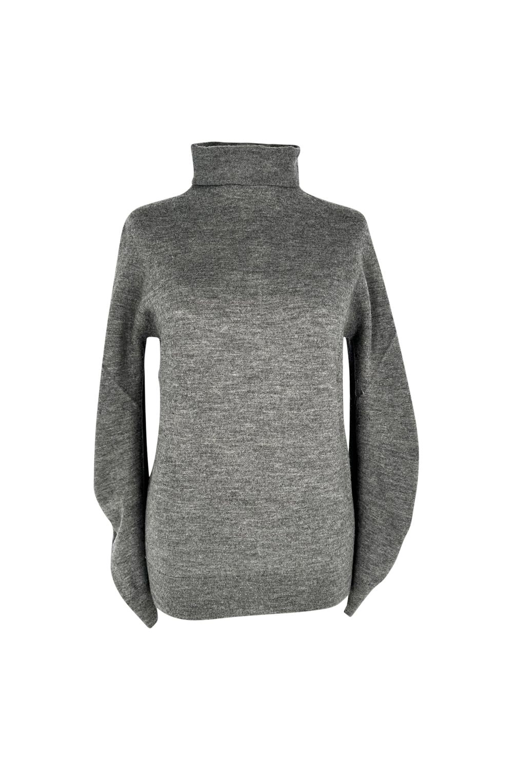 Celine Turtleneck Sweater in Grey Cashmere 