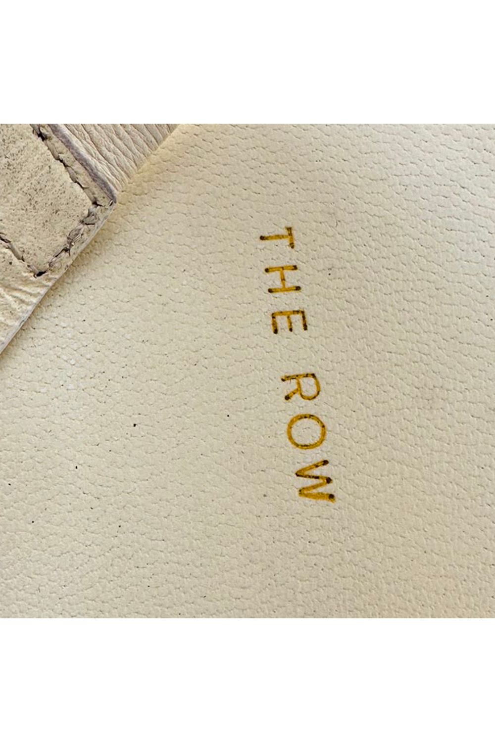  The Row Meera Leather Sandals in Cream Leather