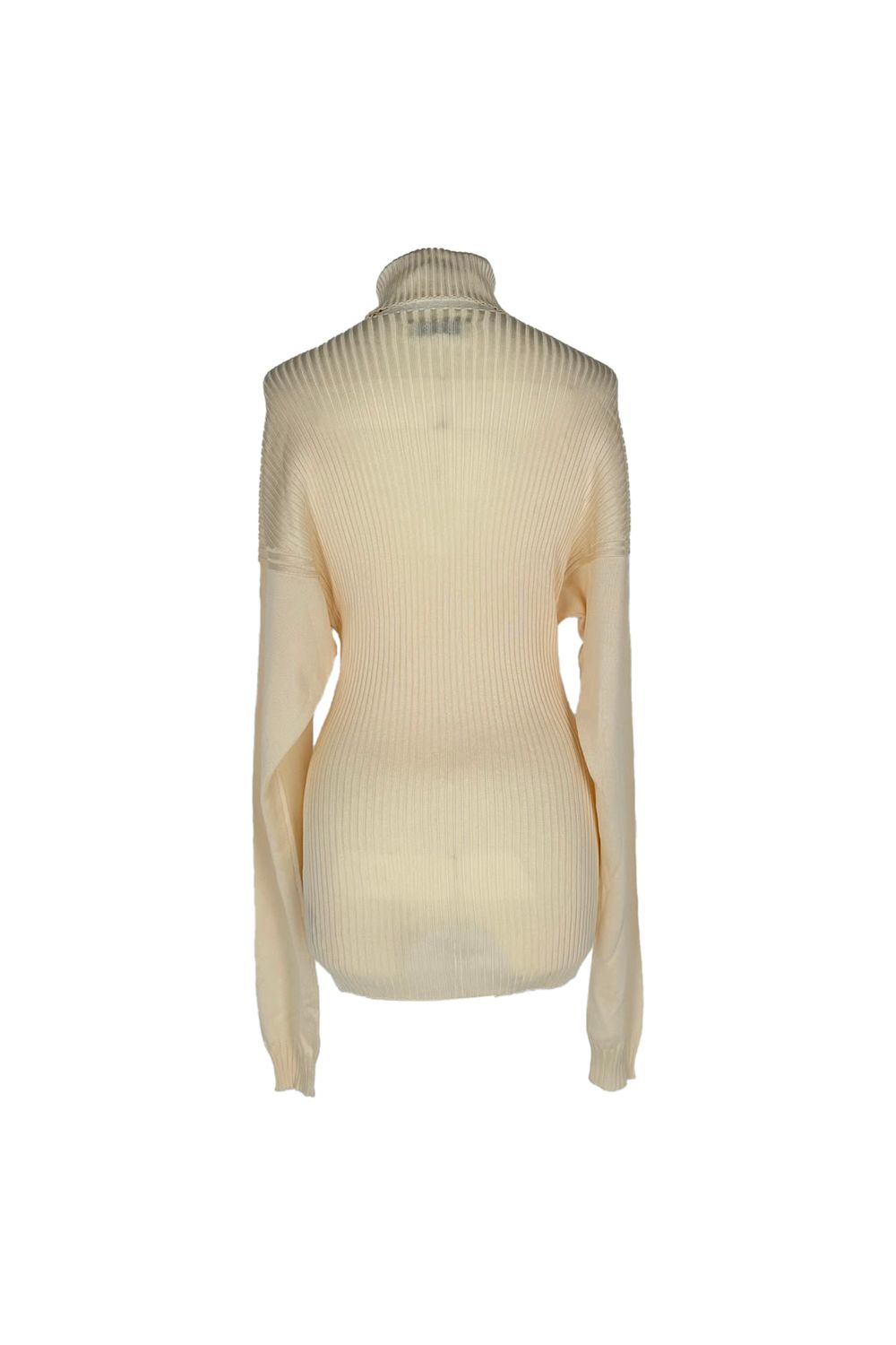 Bottega Turtleneck Sweater in Cream Silk