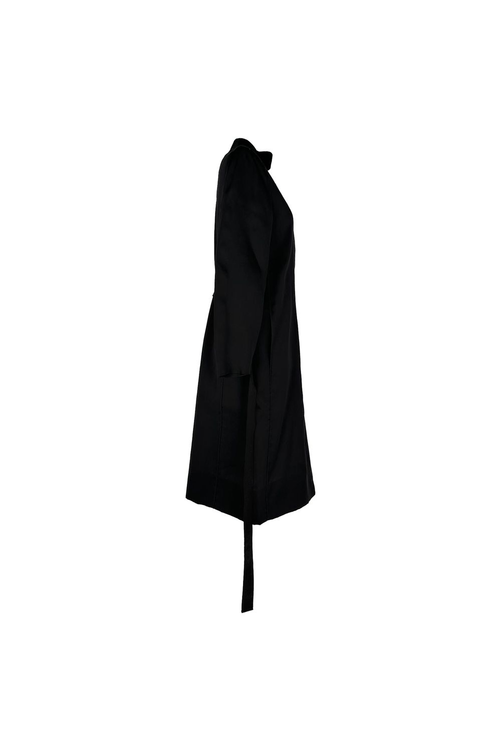  Dolce & Gabbana Belted Trench Coat in Black Silk