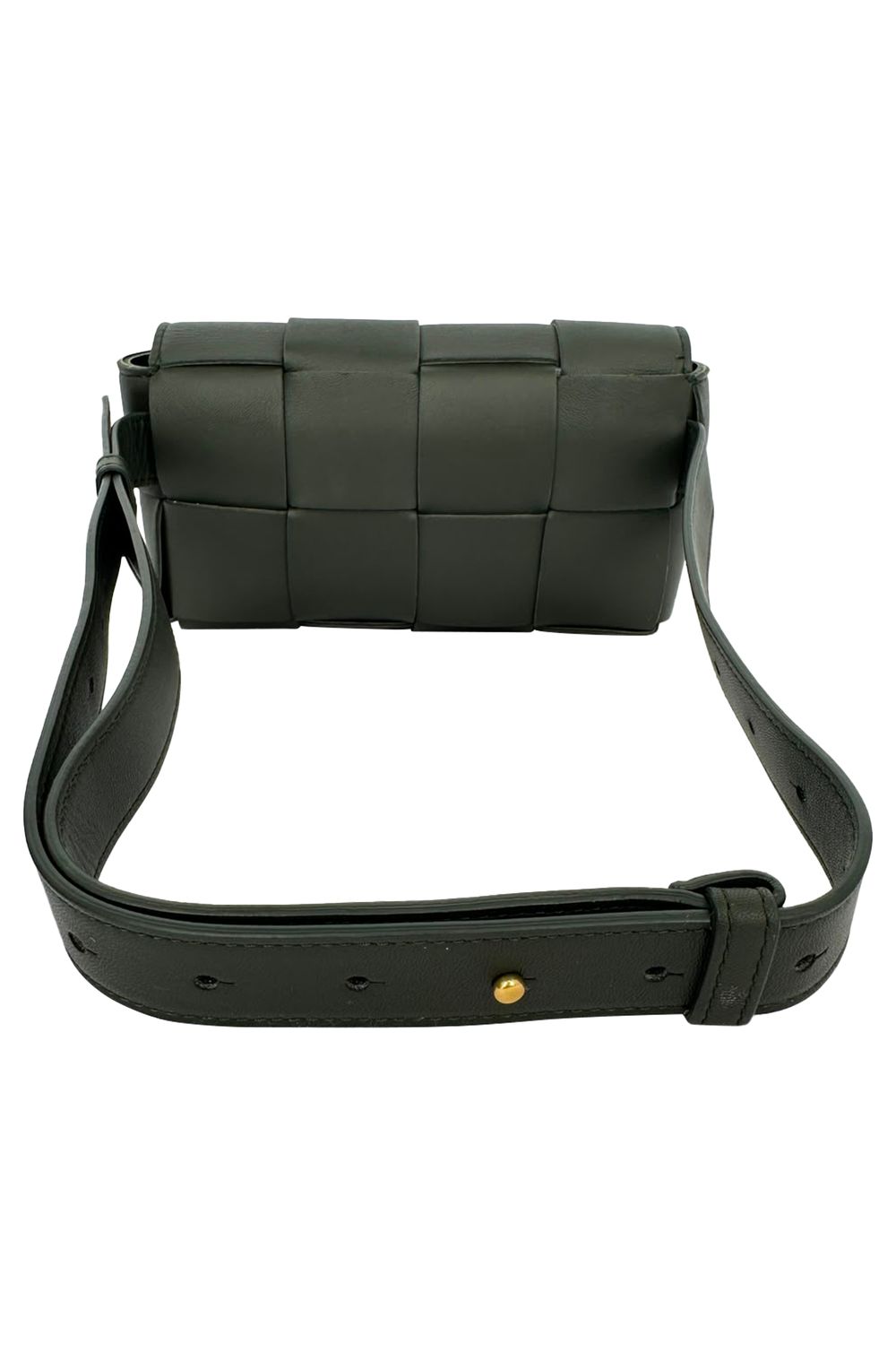 Bottega Veneta Intrecciato Cassette Bag in Green Leather