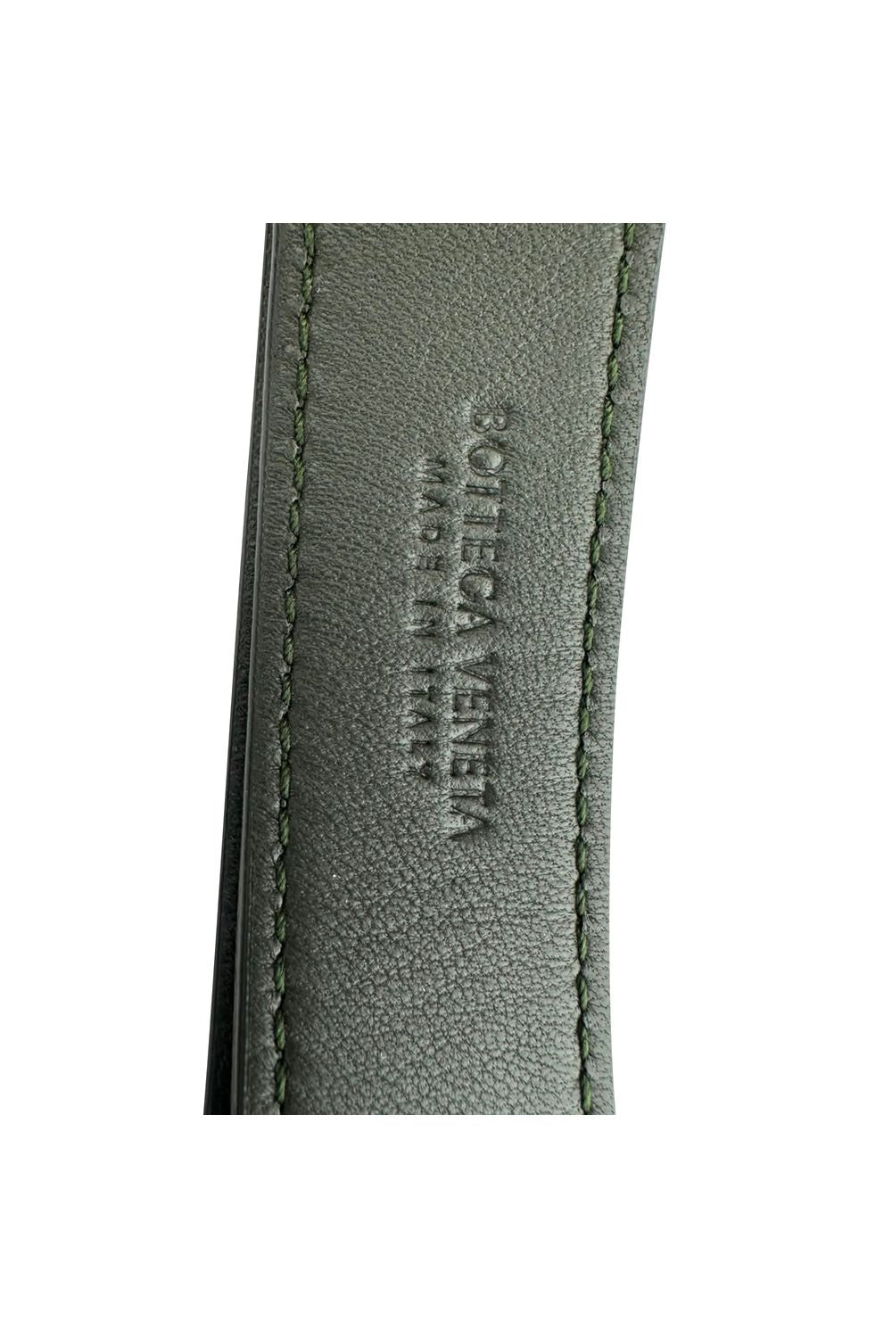 Bottega Veneta Intrecciato Cassette Bag in Green Leather