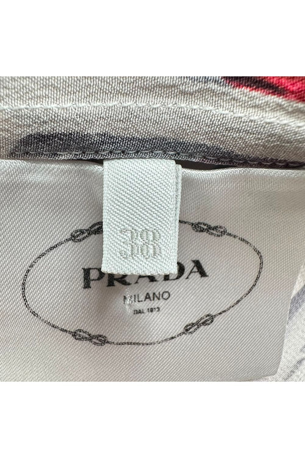 Prada Lipstick-Print Button-Down Shirt in Multicolor Silk