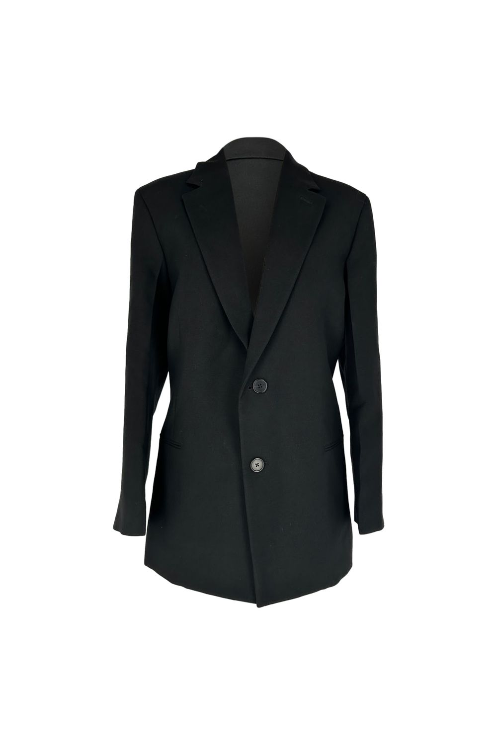 The Row Single-breasted Blazer in Black Wool