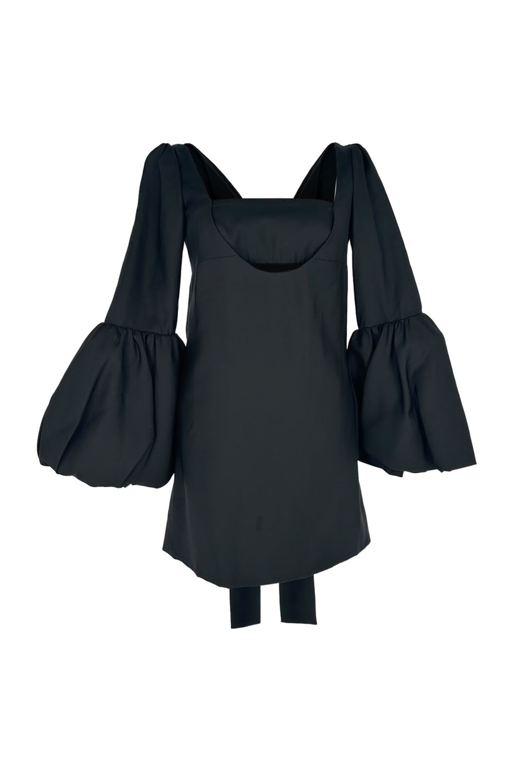 Valentino Garavani Bow-Detailed Cutout Crepe Mini Dress in Black Silk