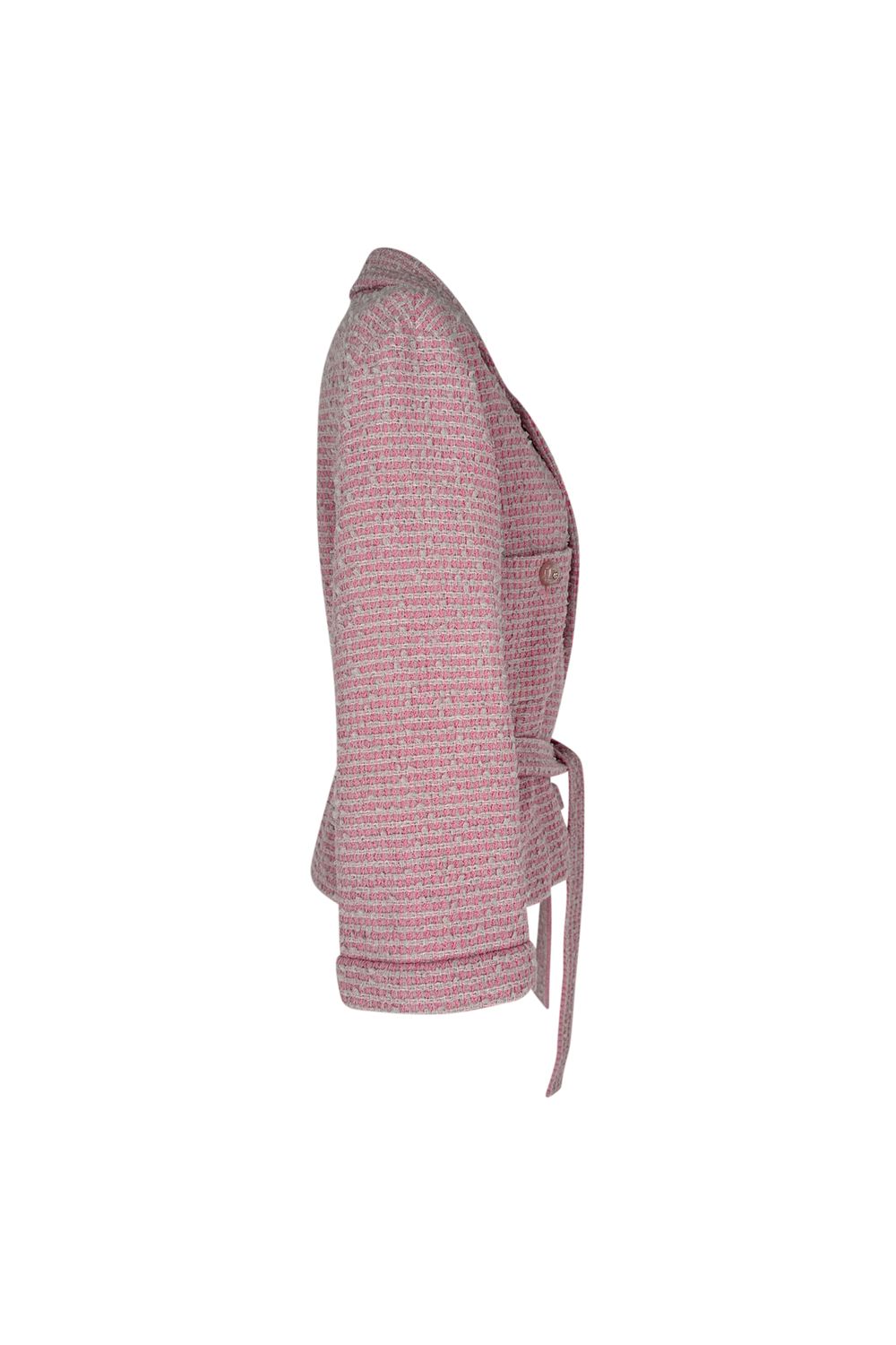 Chanel Tweed Jacket in Pink Cotton