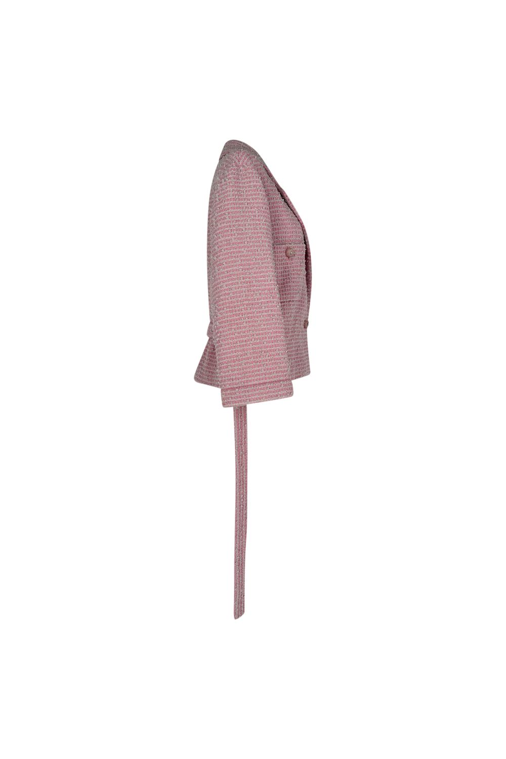 Chanel Tweed Jacket in Pink Cotton