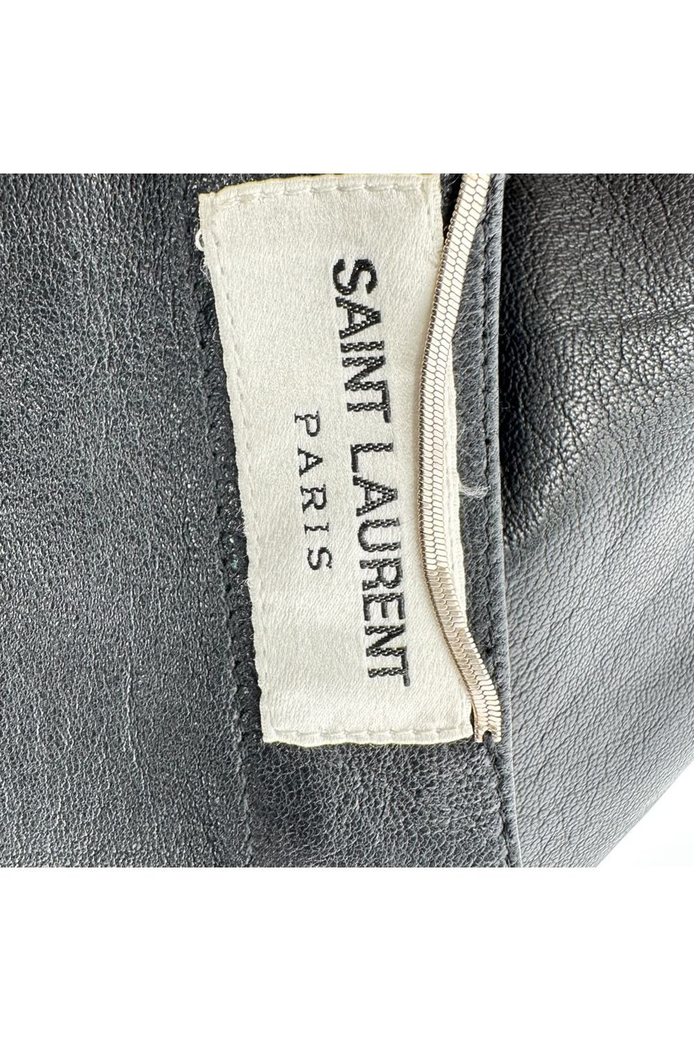 Saint Laurent Mini Skirt in Black Leather