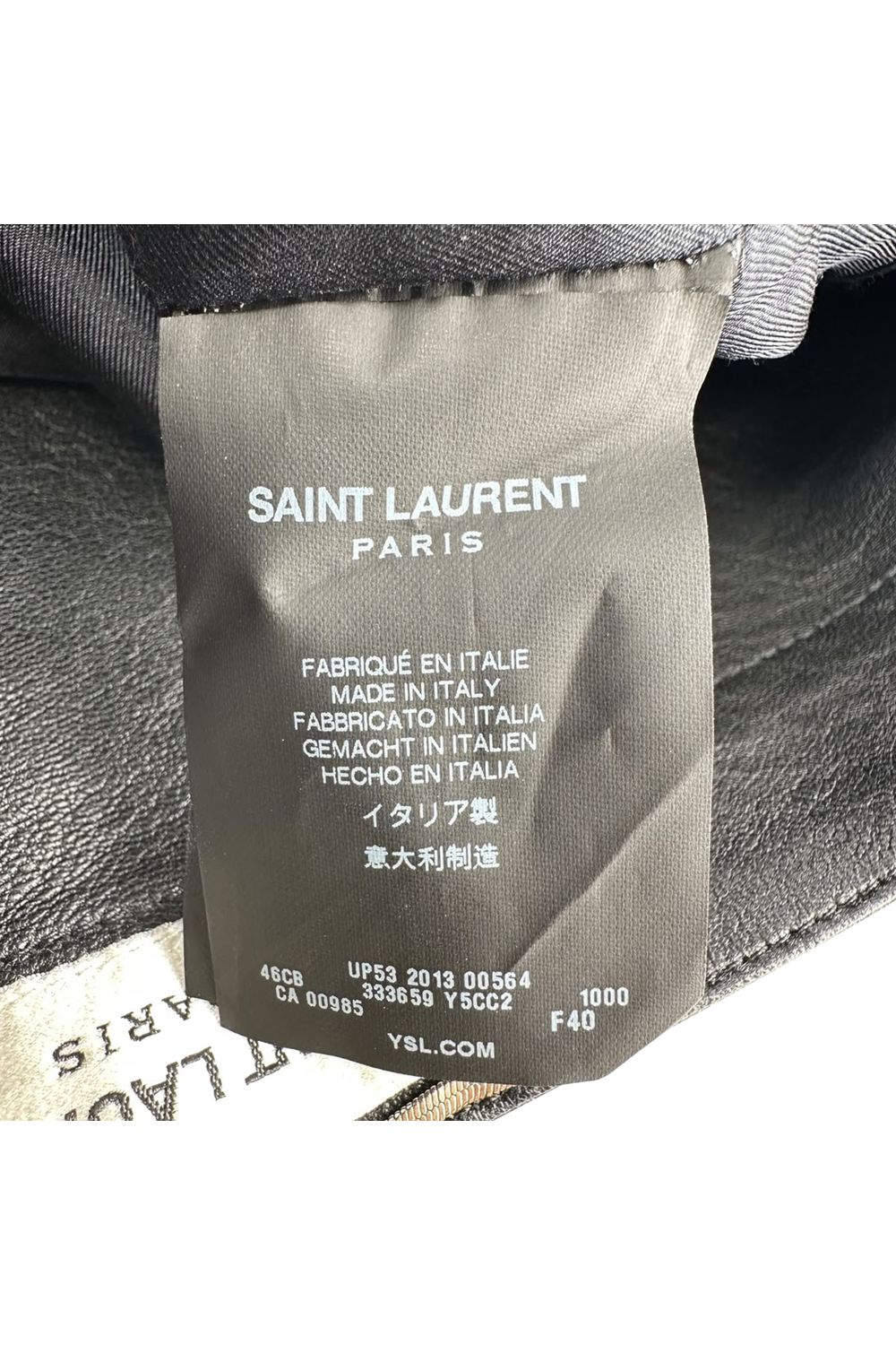 Saint Laurent Mini Skirt in Black Leather
