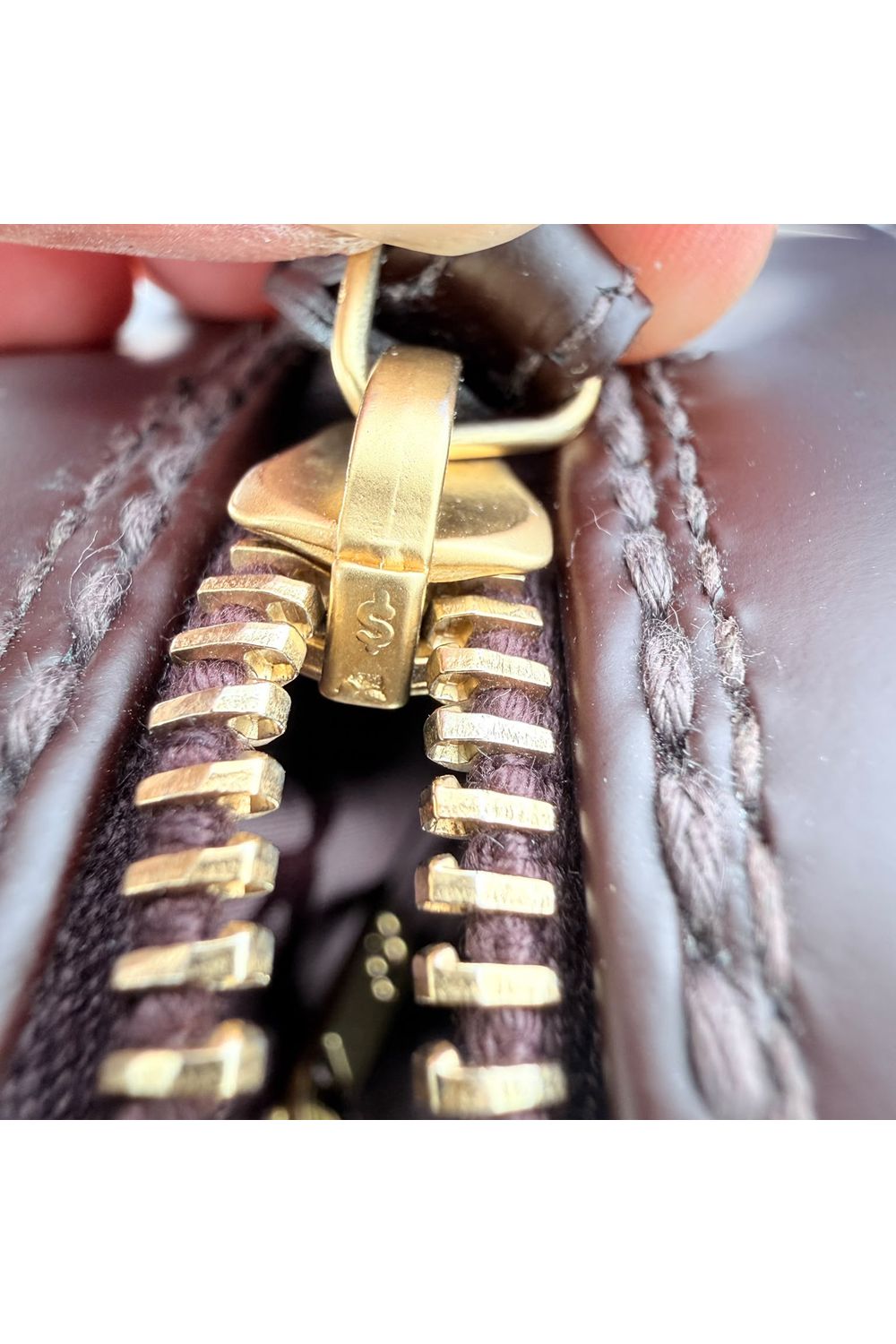 Chanel Wild Stitch Top Handle Handbag in Brown Leather