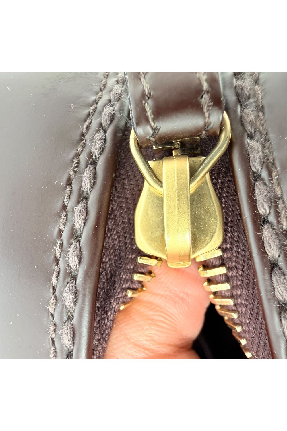 Chanel Wild Stitch Top Handle Handbag in Brown Leather