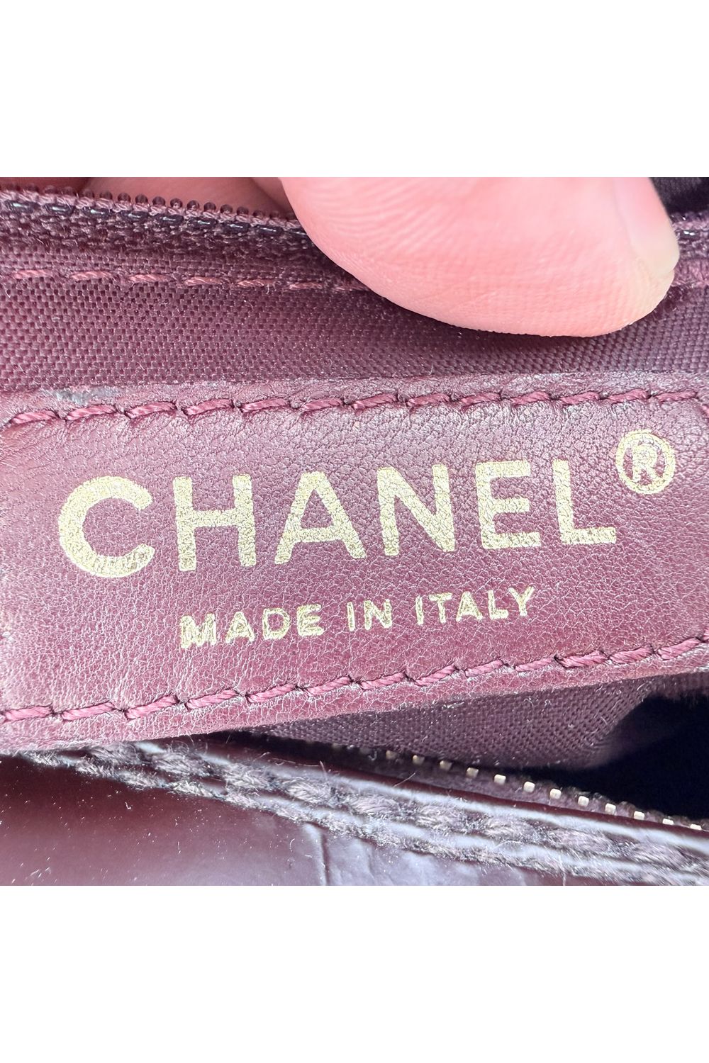 Chanel Wild Stitch Top Handle Handbag in Brown Leather