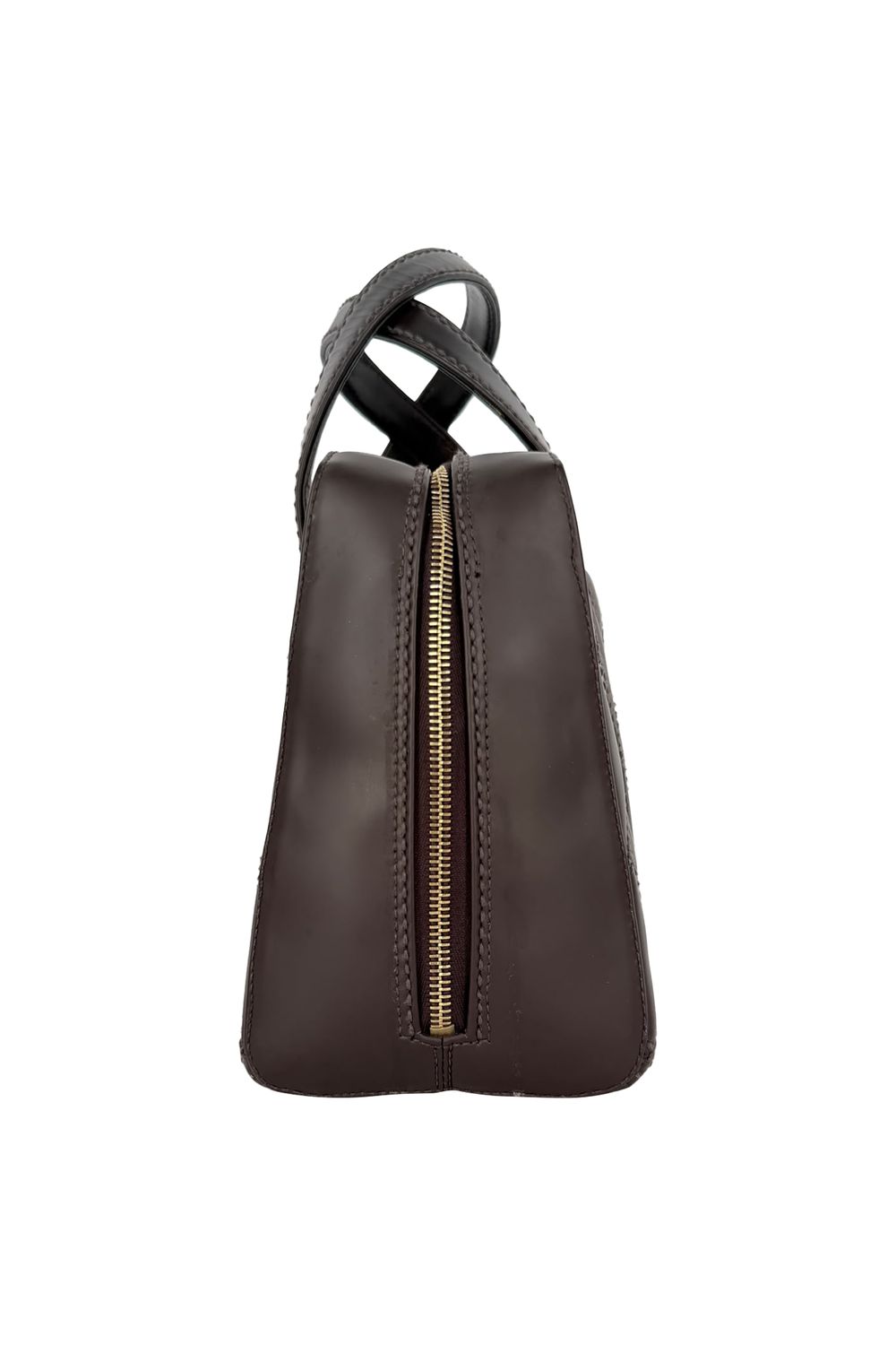 Chanel Wild Stitch Top Handle Handbag in Brown Leather