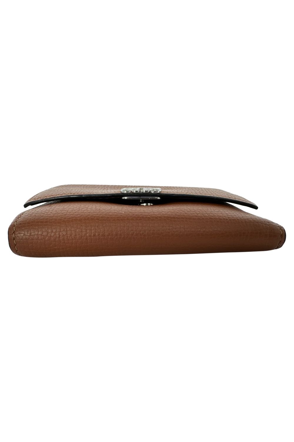  Loewe Anagram Small Vertical Wallet in Brown Calfskin Leather