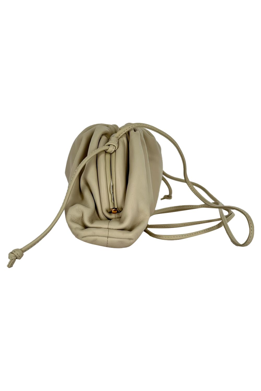 Bottega Veneta The Mini Pouch in Ivory Leather