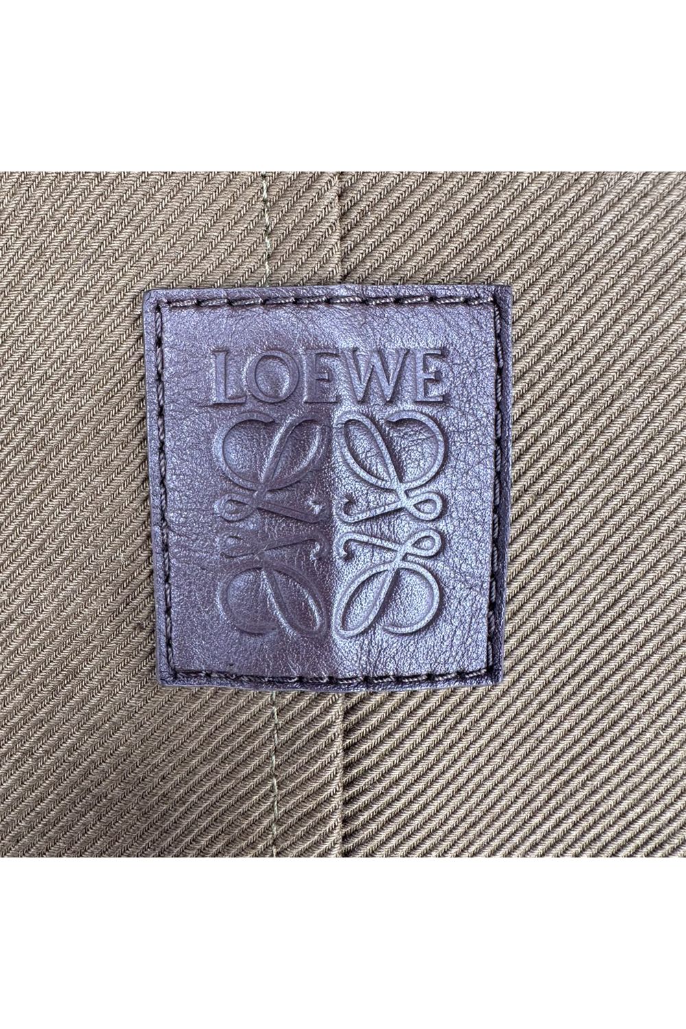  Loewe Trapeze Utility Jacket in Olive Cotton