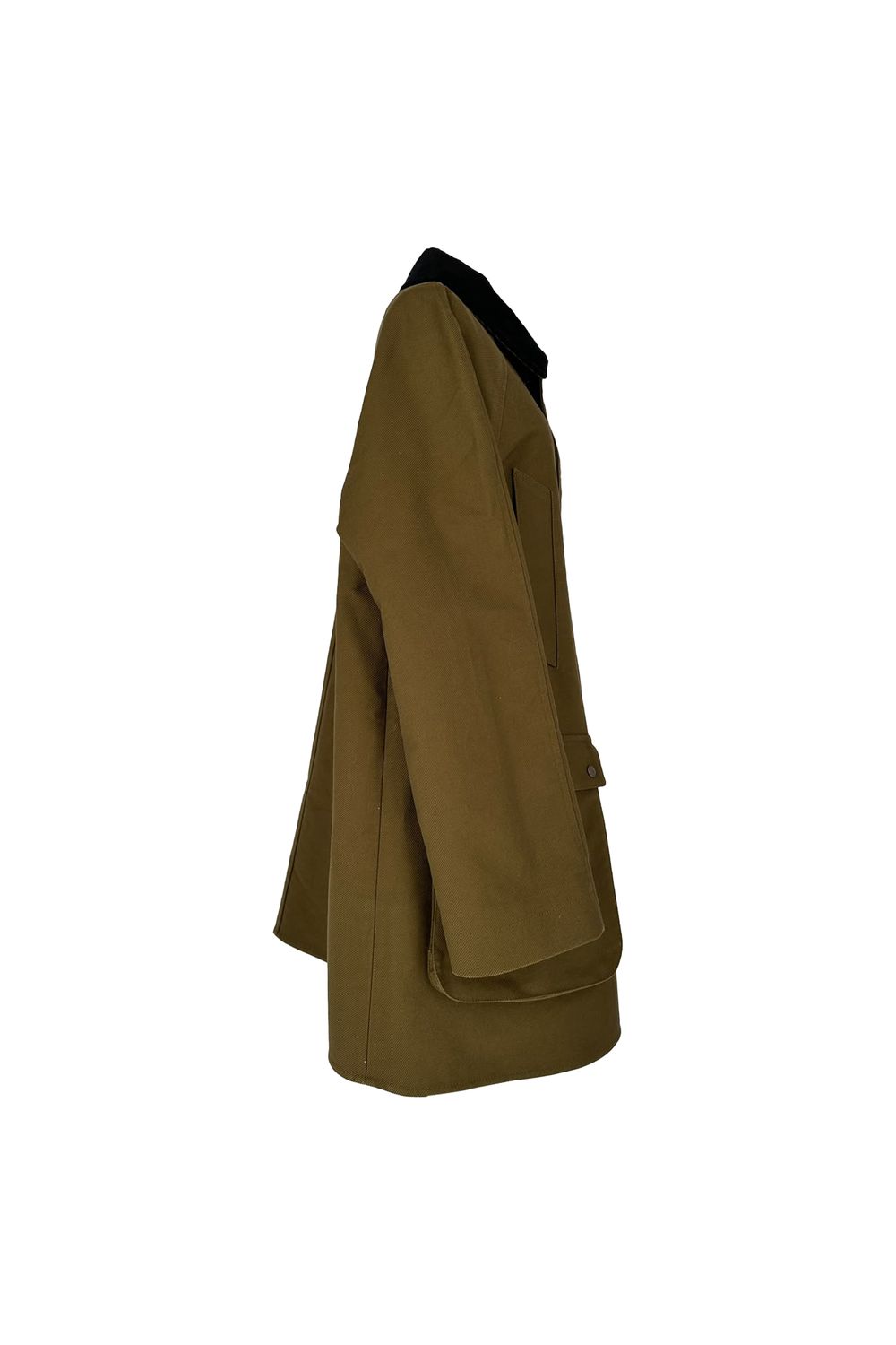  Loewe Trapeze Utility Jacket in Olive Cotton