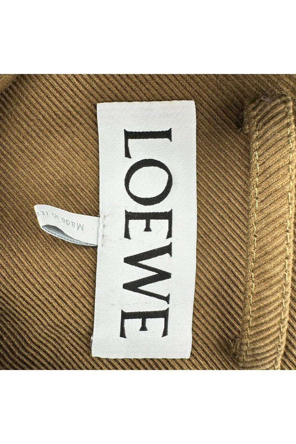  Loewe Trapeze Utility Jacket in Olive Cotton