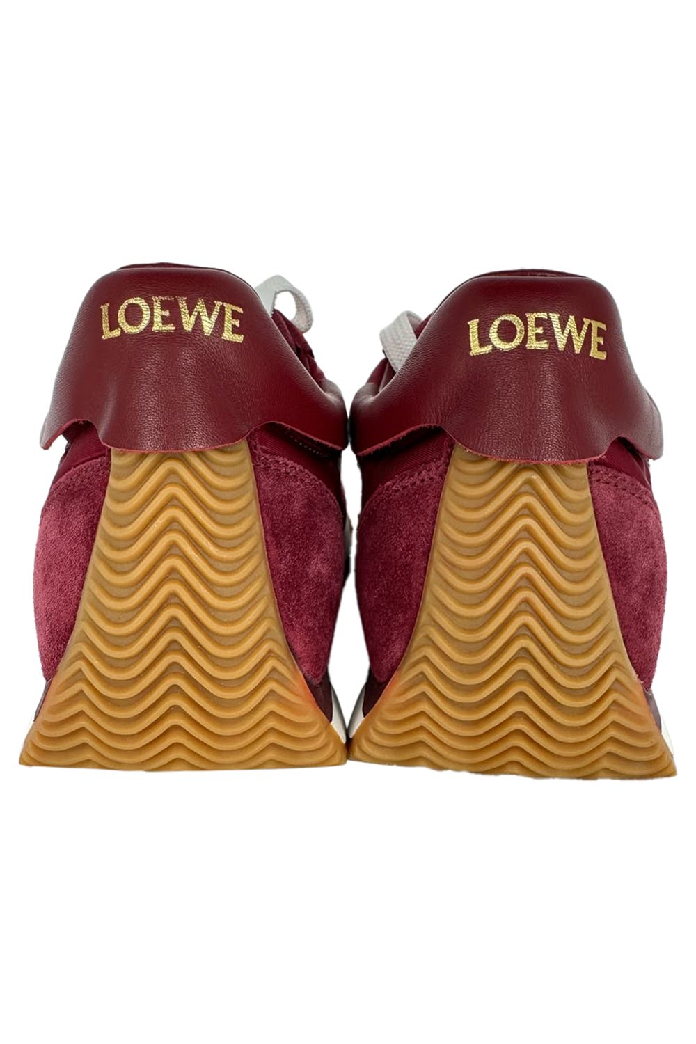  Loewe Flow Runner Sneakers in Burgundy Suede 