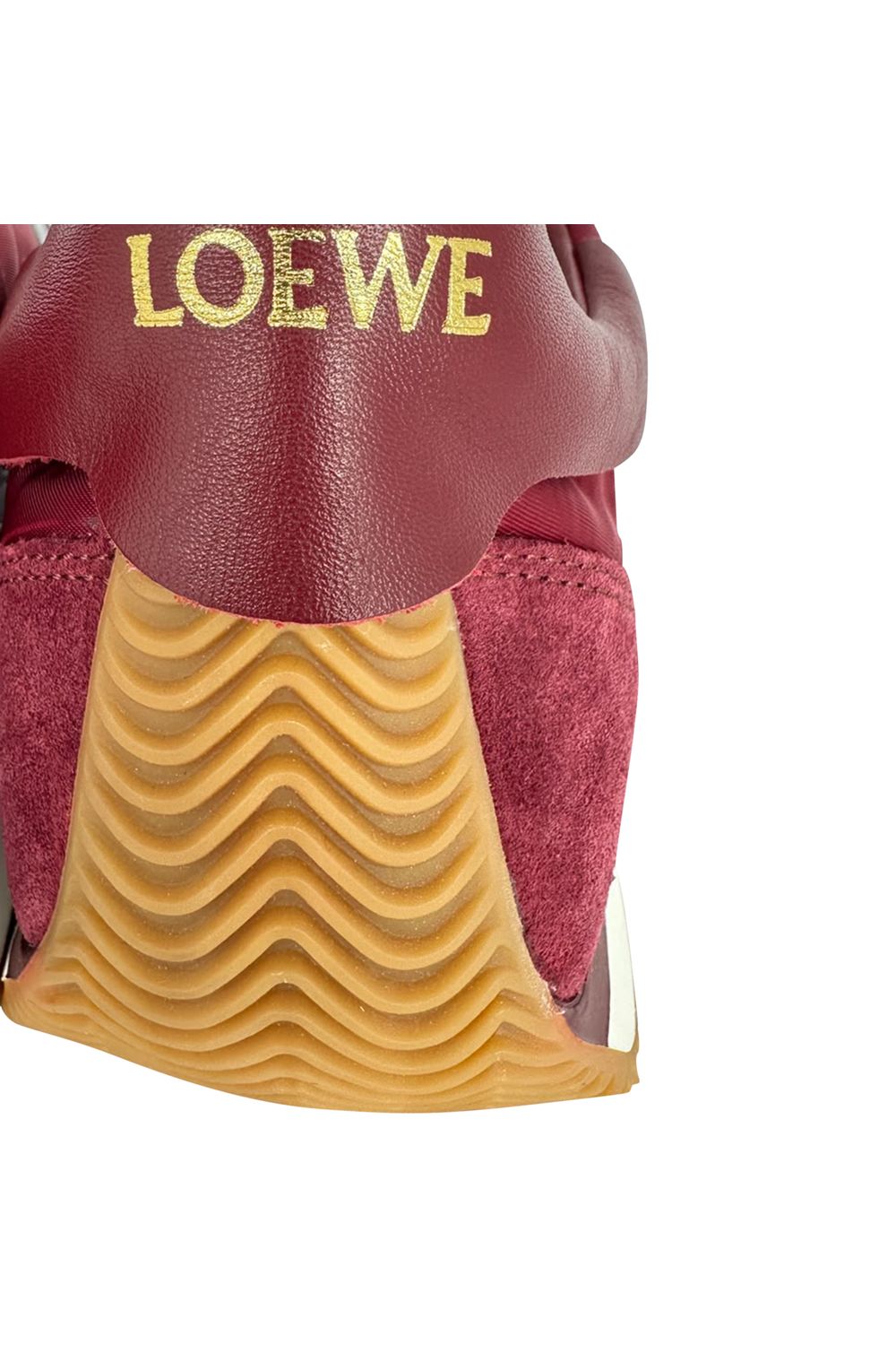  Loewe Flow Runner Sneakers in Burgundy Suede 