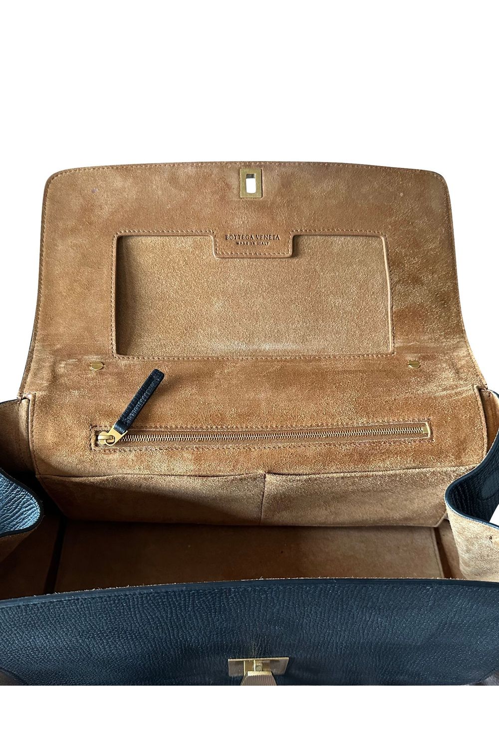 Bottega Veneta The Angle Bag in Black Calfskin Leather
